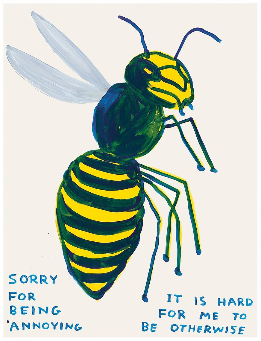David Shrigley Sorry For Being Annoying (Wasp) by David Shrigley