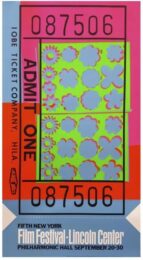 Andy Warhol Lincoln Center Ticket by Andy Warhol at Clifton Gallery
