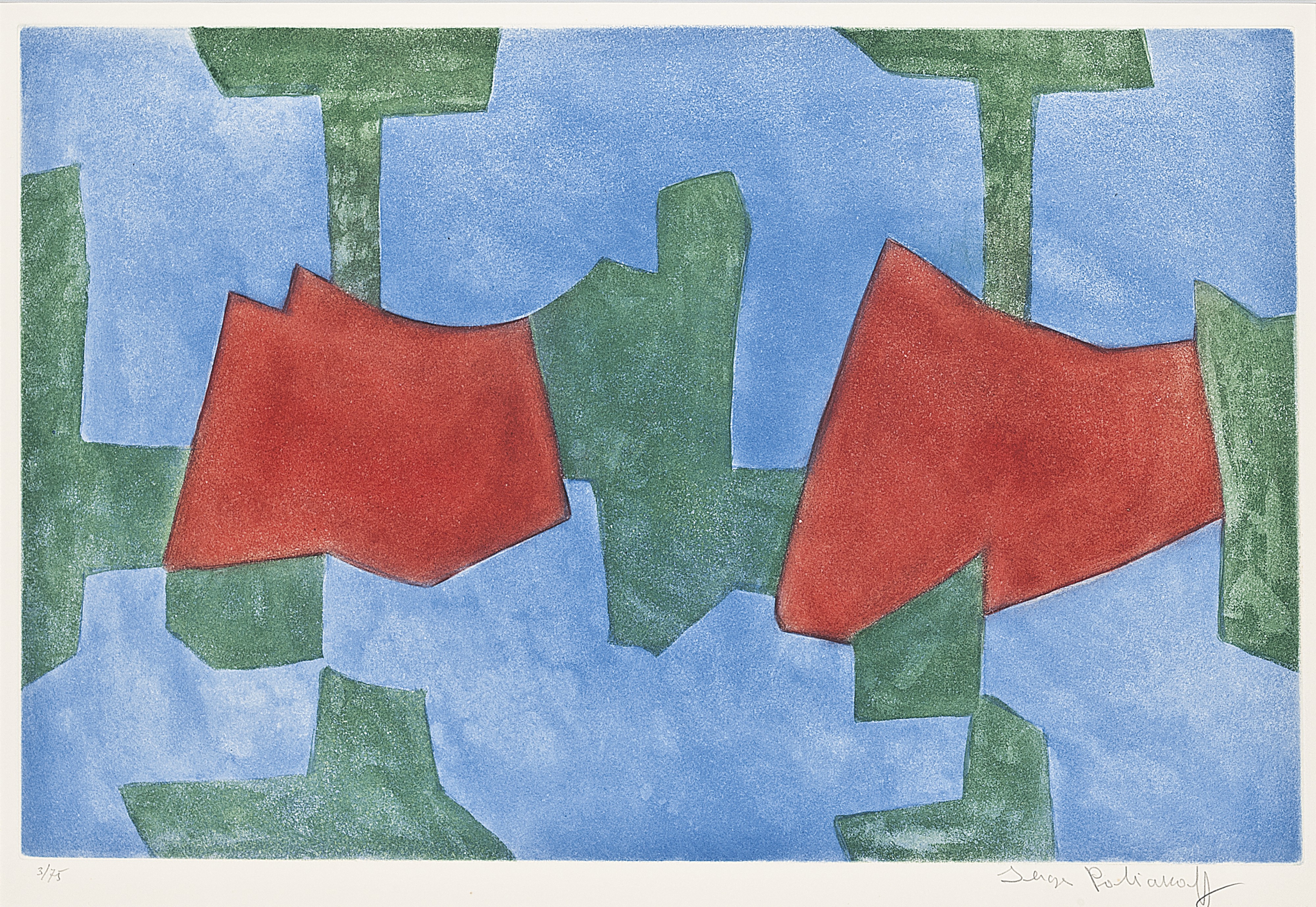 Composition Bleue, Verte et Rouge by Serge Poliakoff