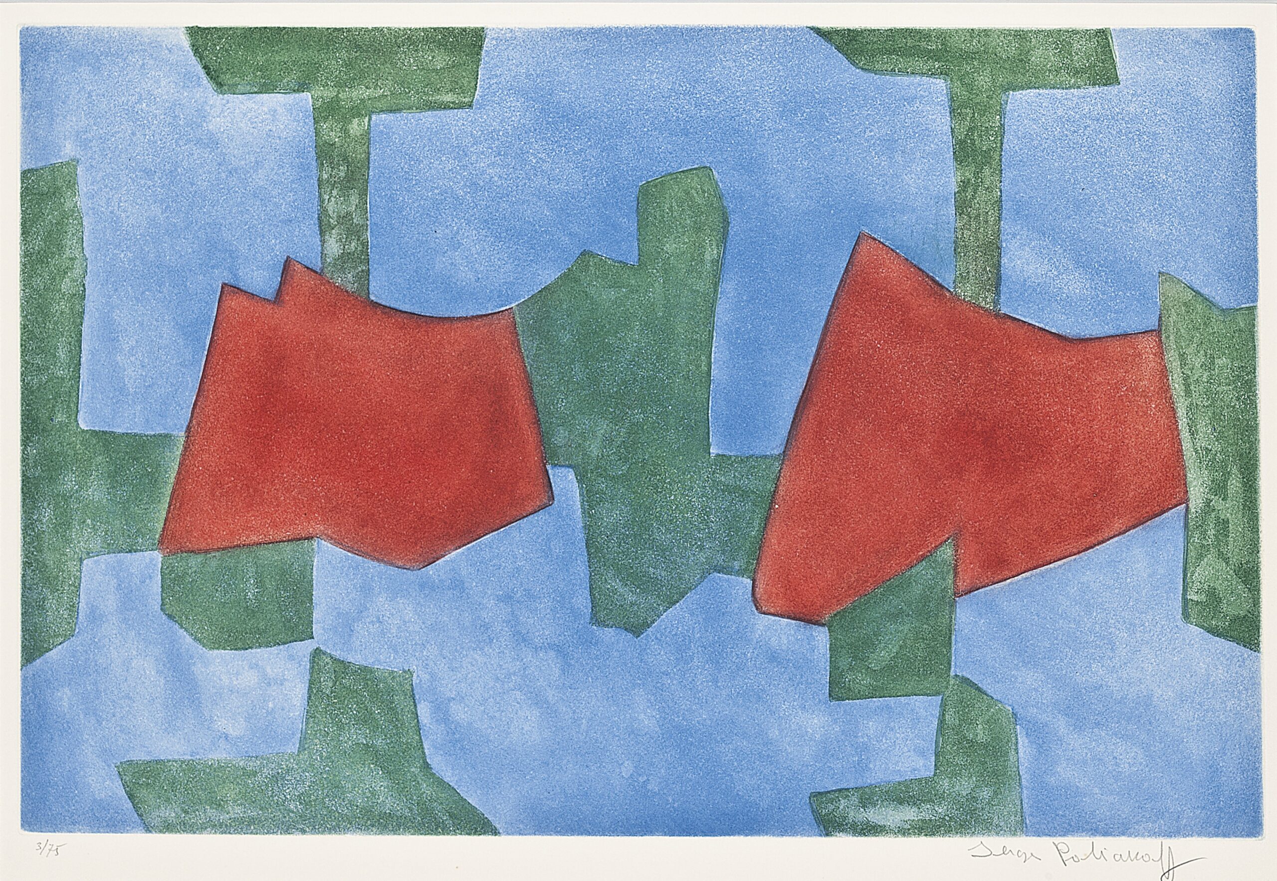 Composition Bleue, Verte et Rouge by Serge Poliakoff