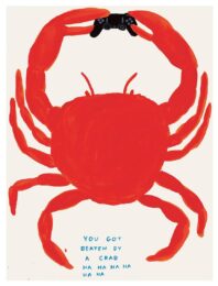 David Shrigley You Got Beaten By A Crab by David Shrigley at Clifton Gallery