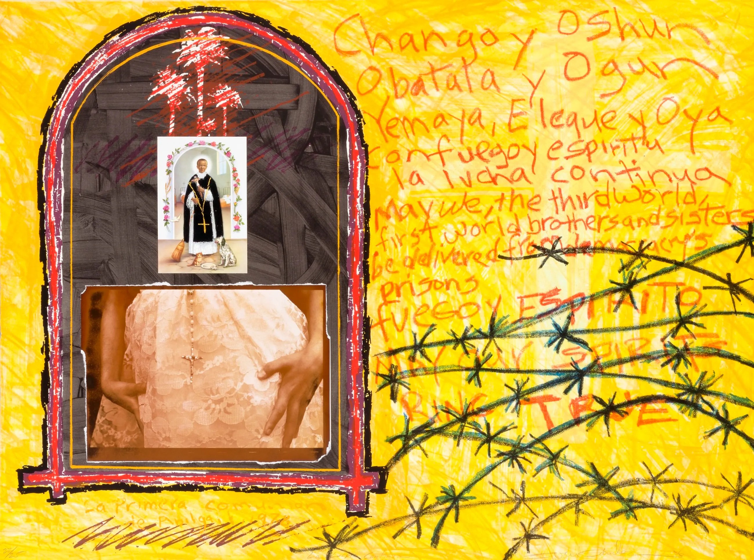 La Lucha Continua (Guariquen: Images and Words Rican/Structed series) by Juan Sánchez