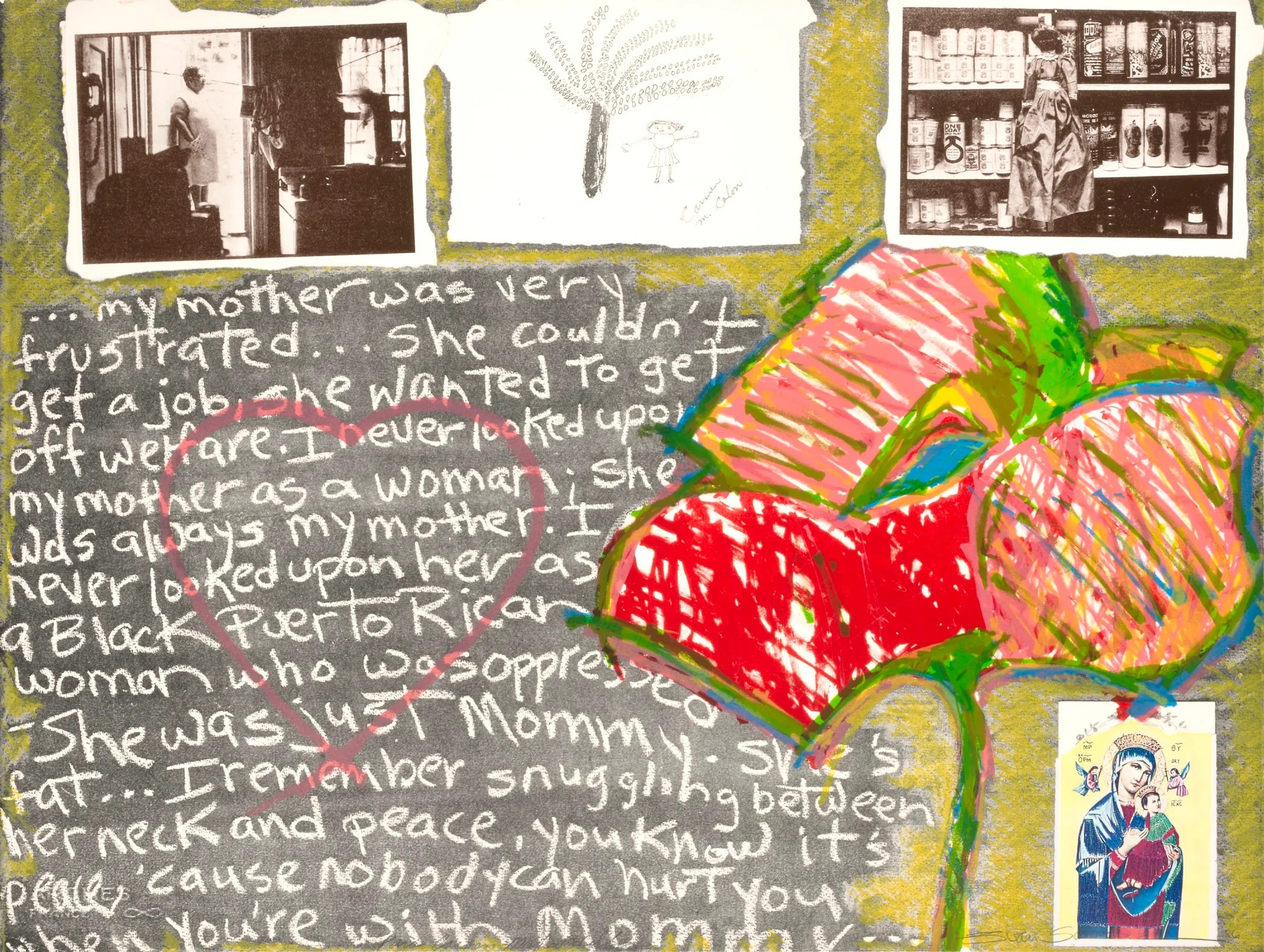 Para Carmen María Colón (Guariquen: Images and Words Rican/Structed series) by Juan Sánchez