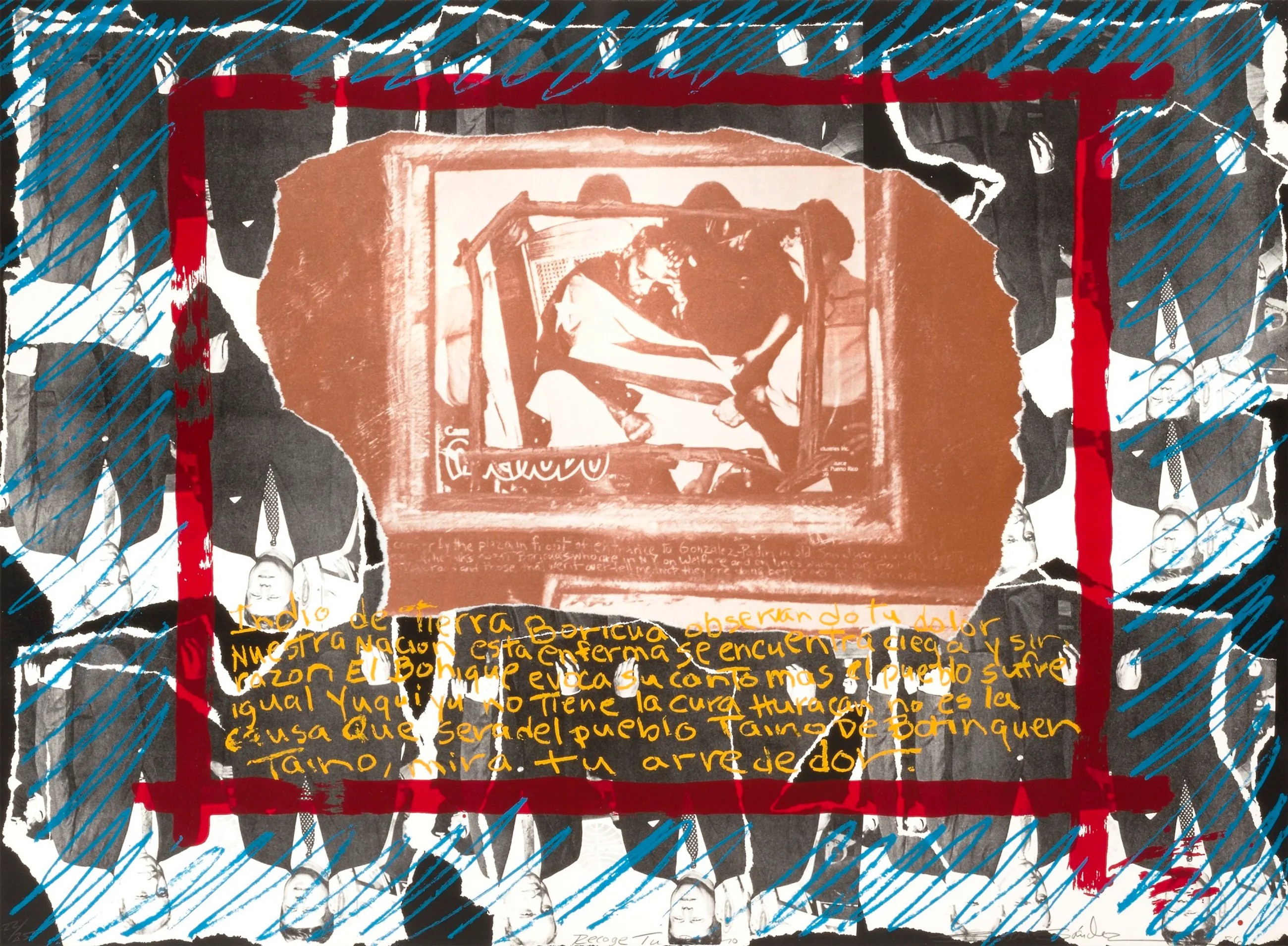 Recoge Tu Destino (Guariquen: Images and Words Rican/Structed series) by Juan Sánchez
