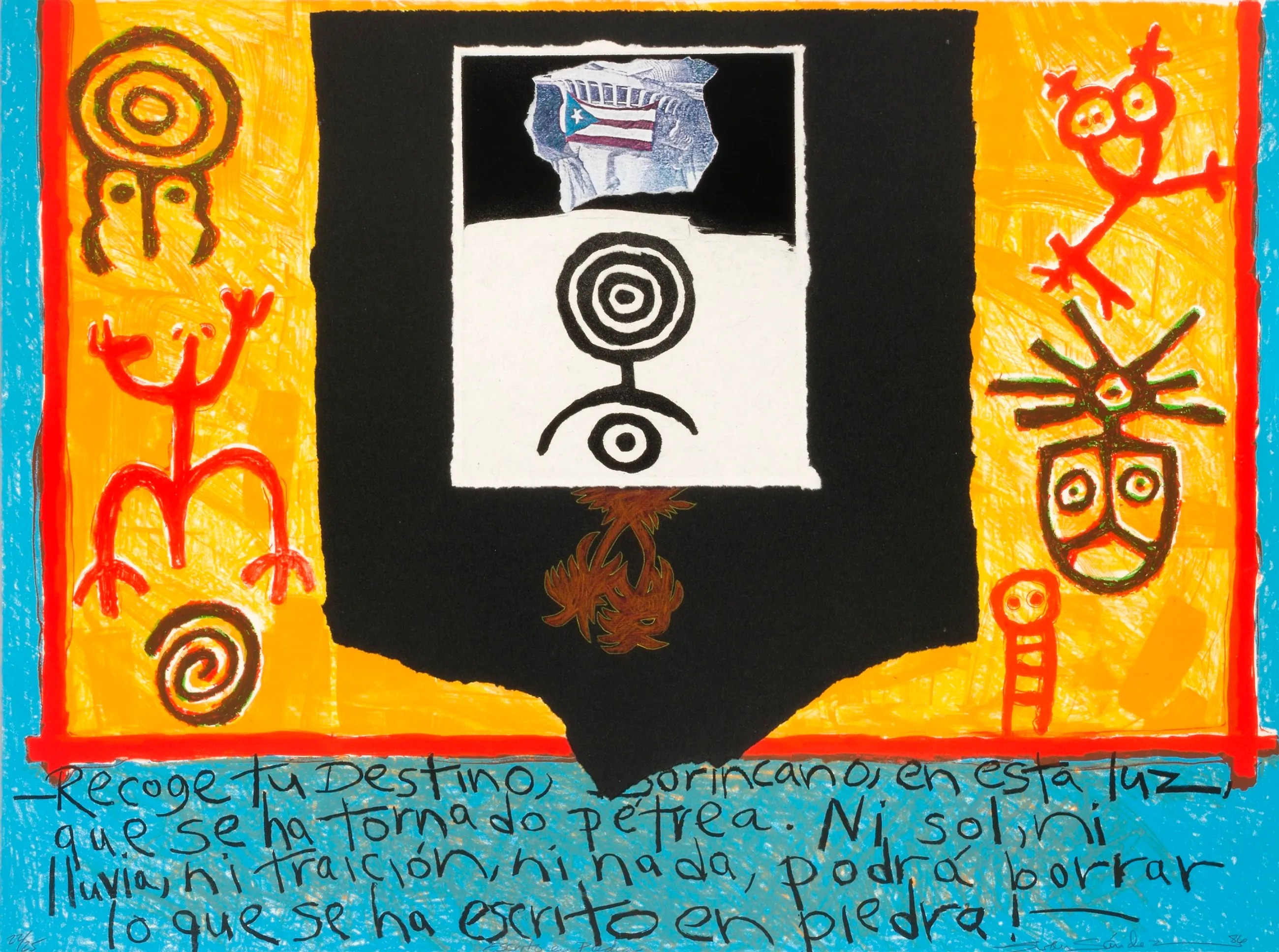 Escrito en Piedra (Guariquen: Images and Words Rican/Structed series) by Juan Sánchez