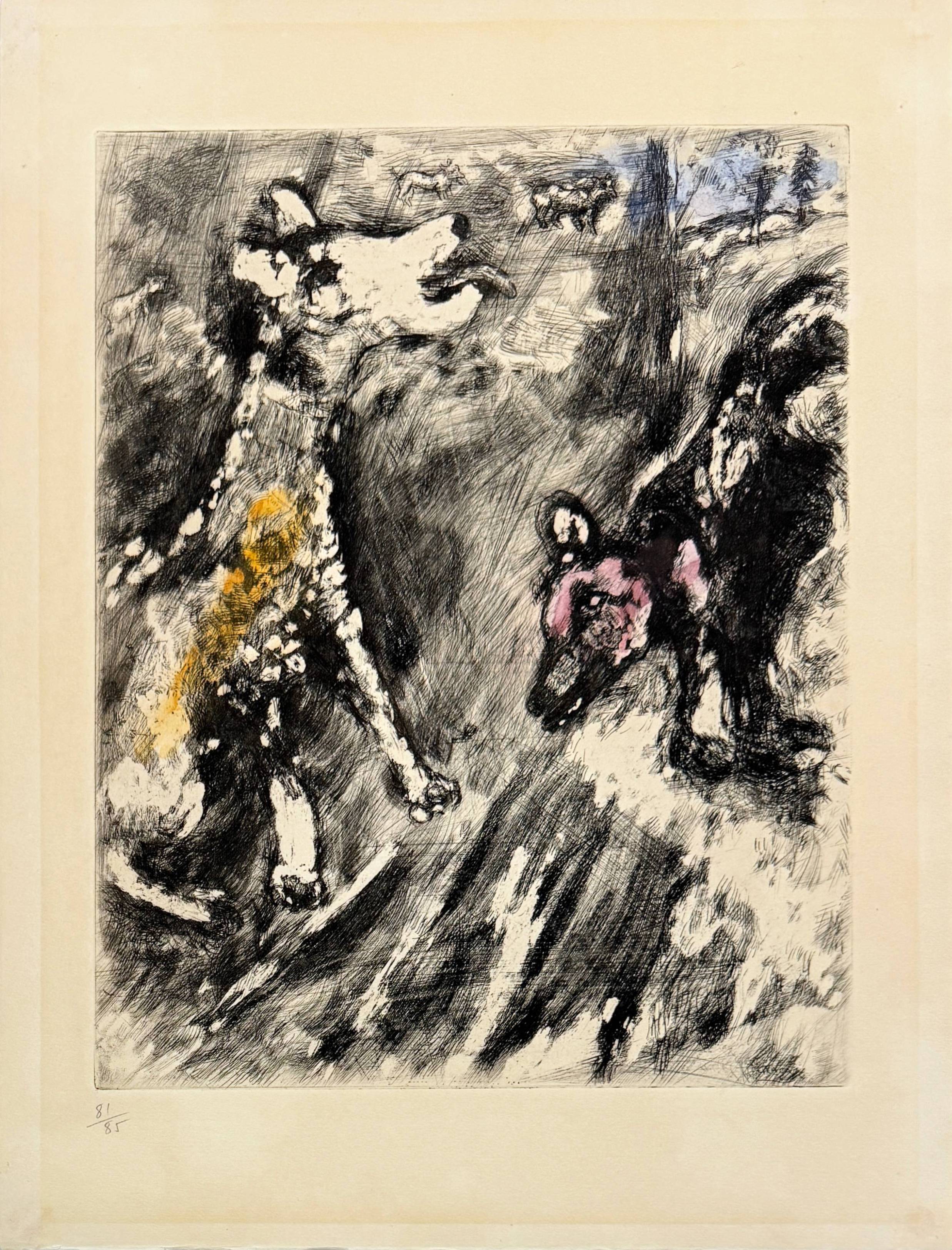 La Lice et sa compagne by Marc Chagall