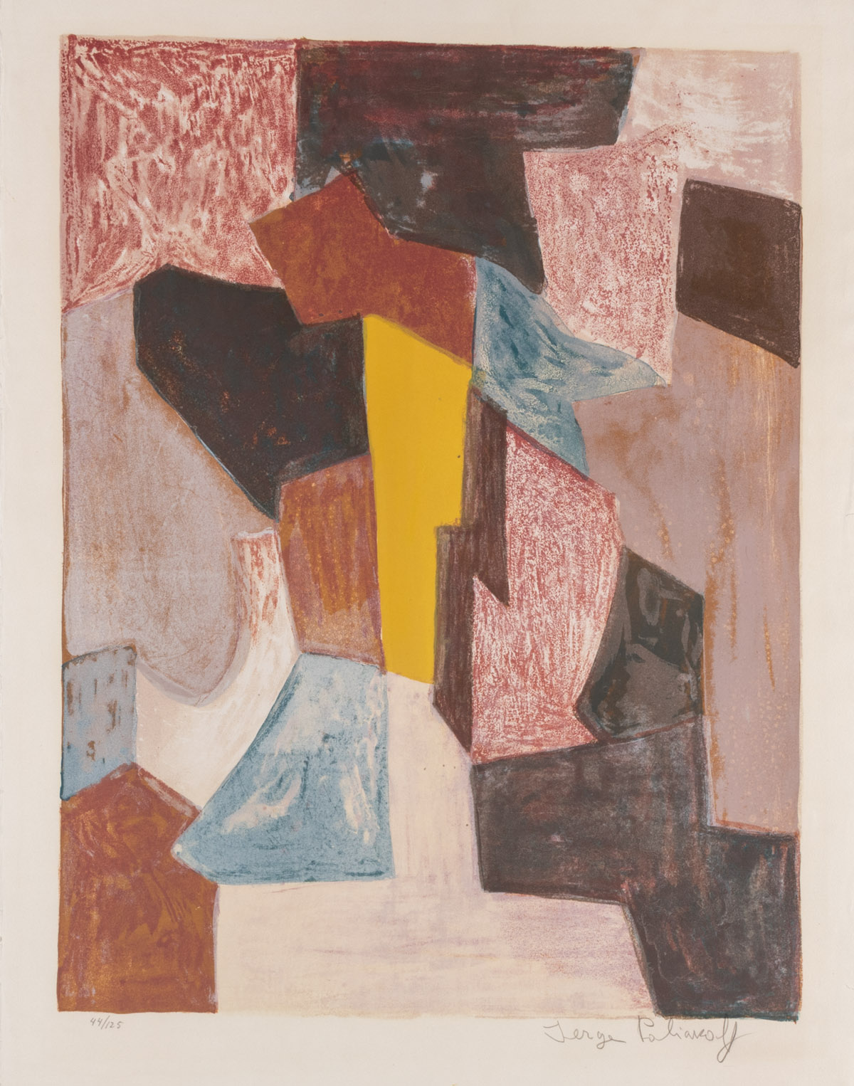 Composition rouge, carmine et jaune by Serge Poliakoff