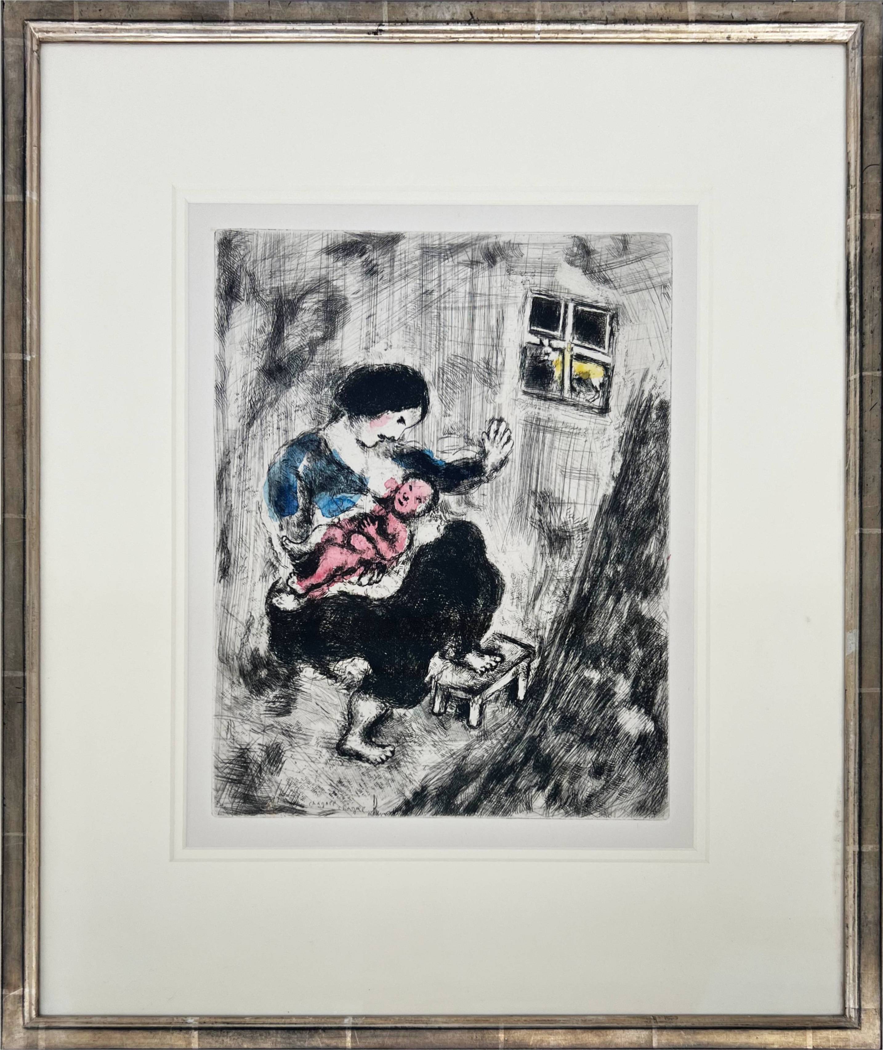 The Wolf, the Mother, and the Child by Marc Chagall
