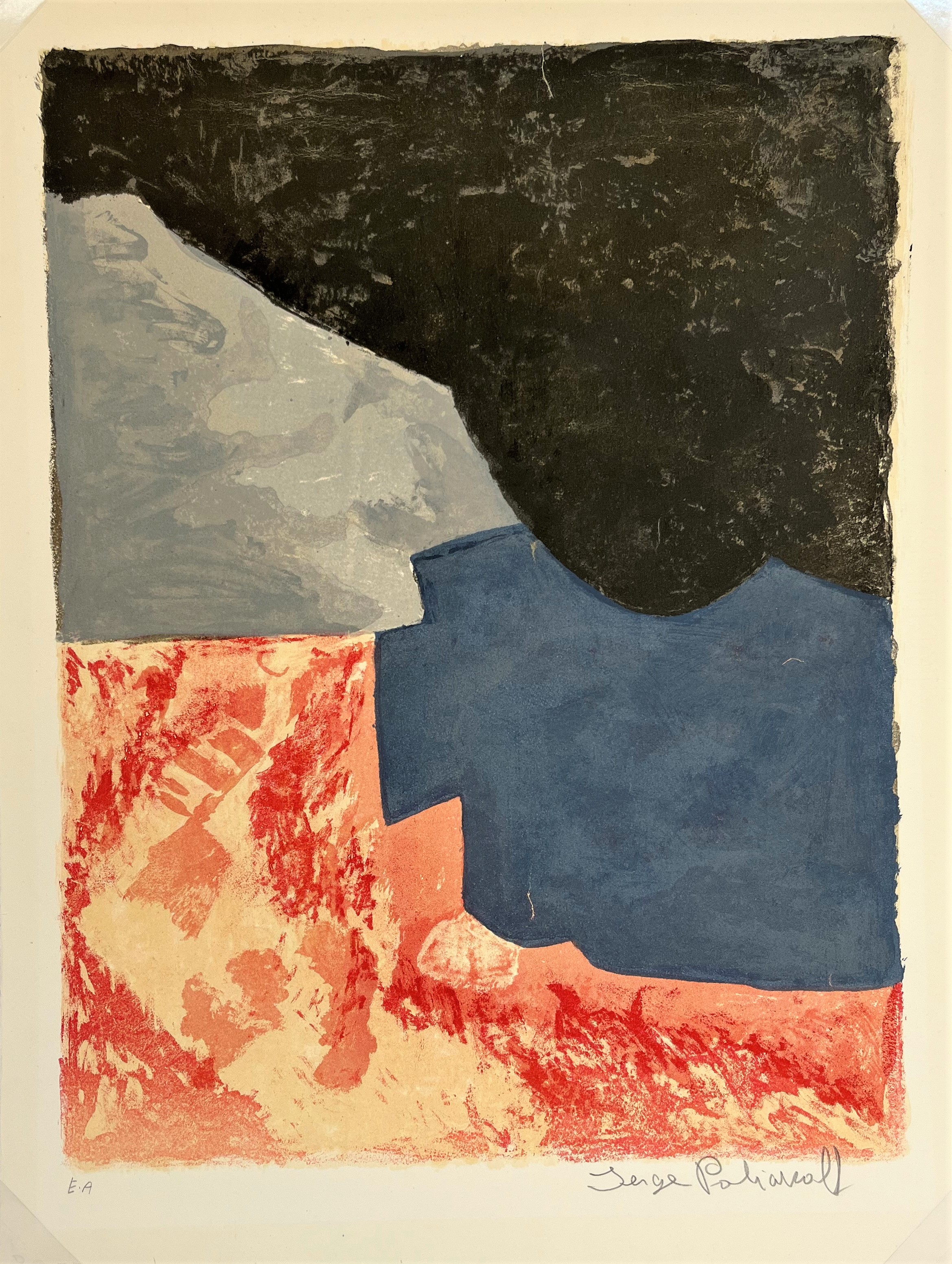 Composition rouge, grise et noire by Serge Poliakoff