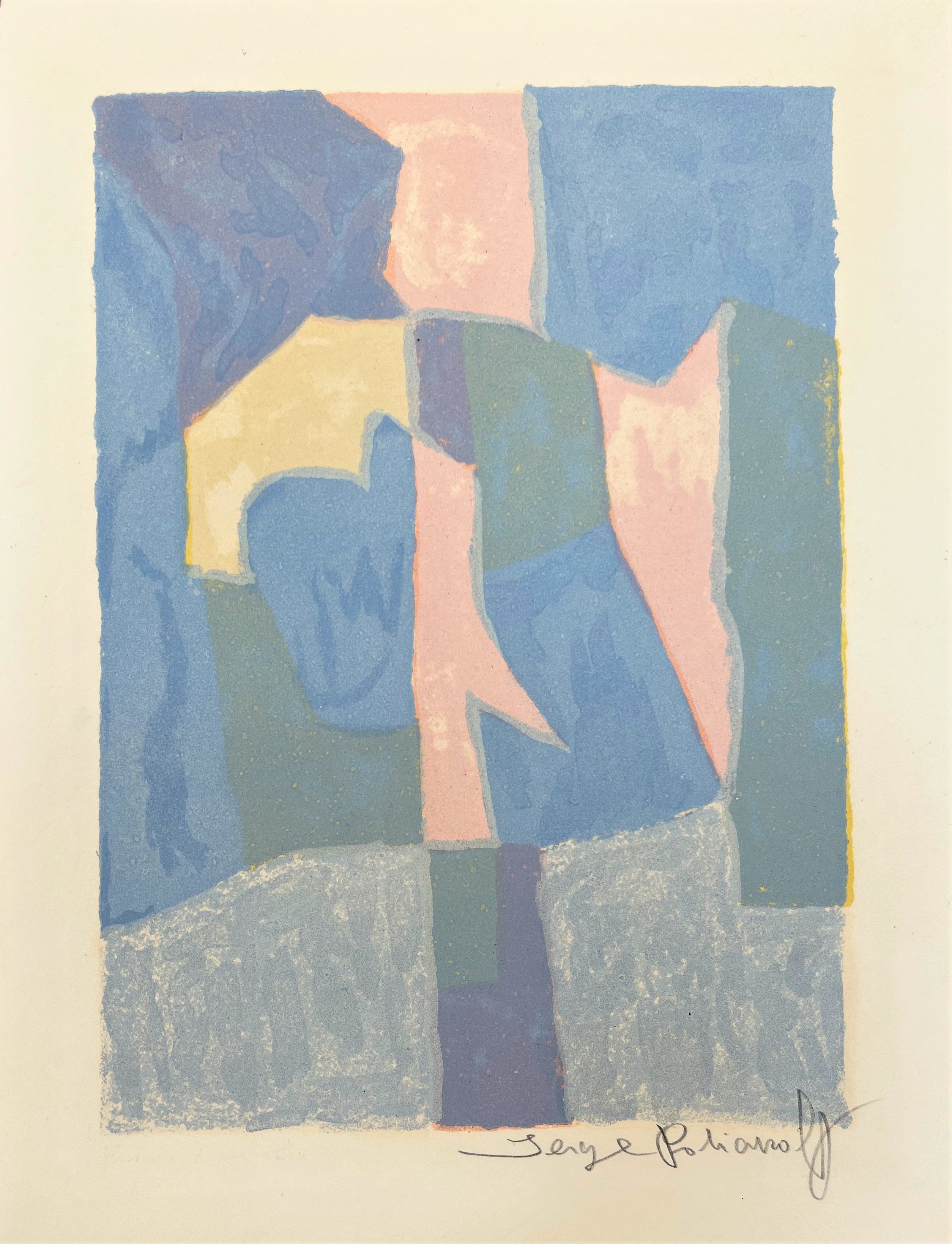 Composition bleue, rose et grise by Serge Poliakoff