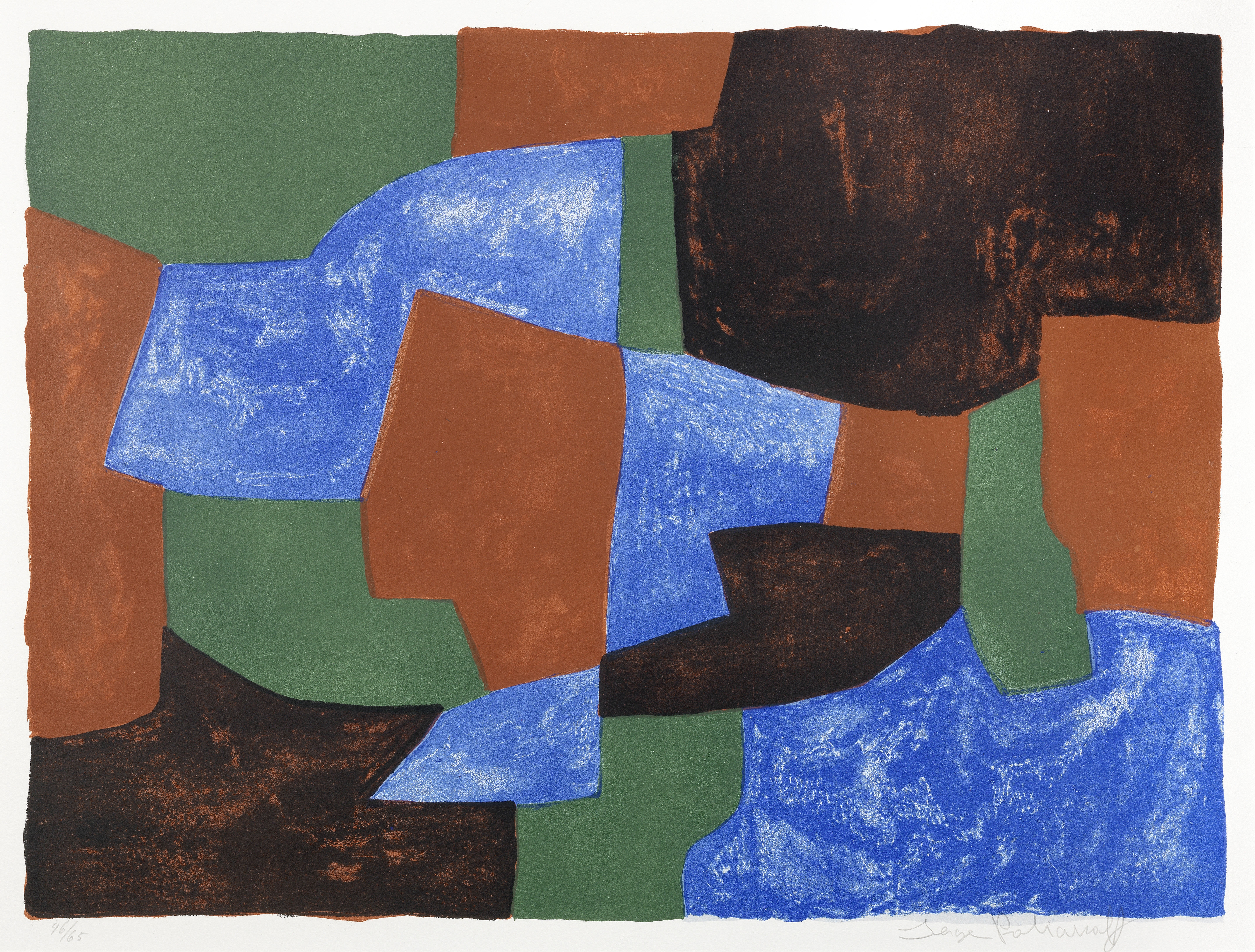 Composition bleue, verte et rouge by Serge Poliakoff