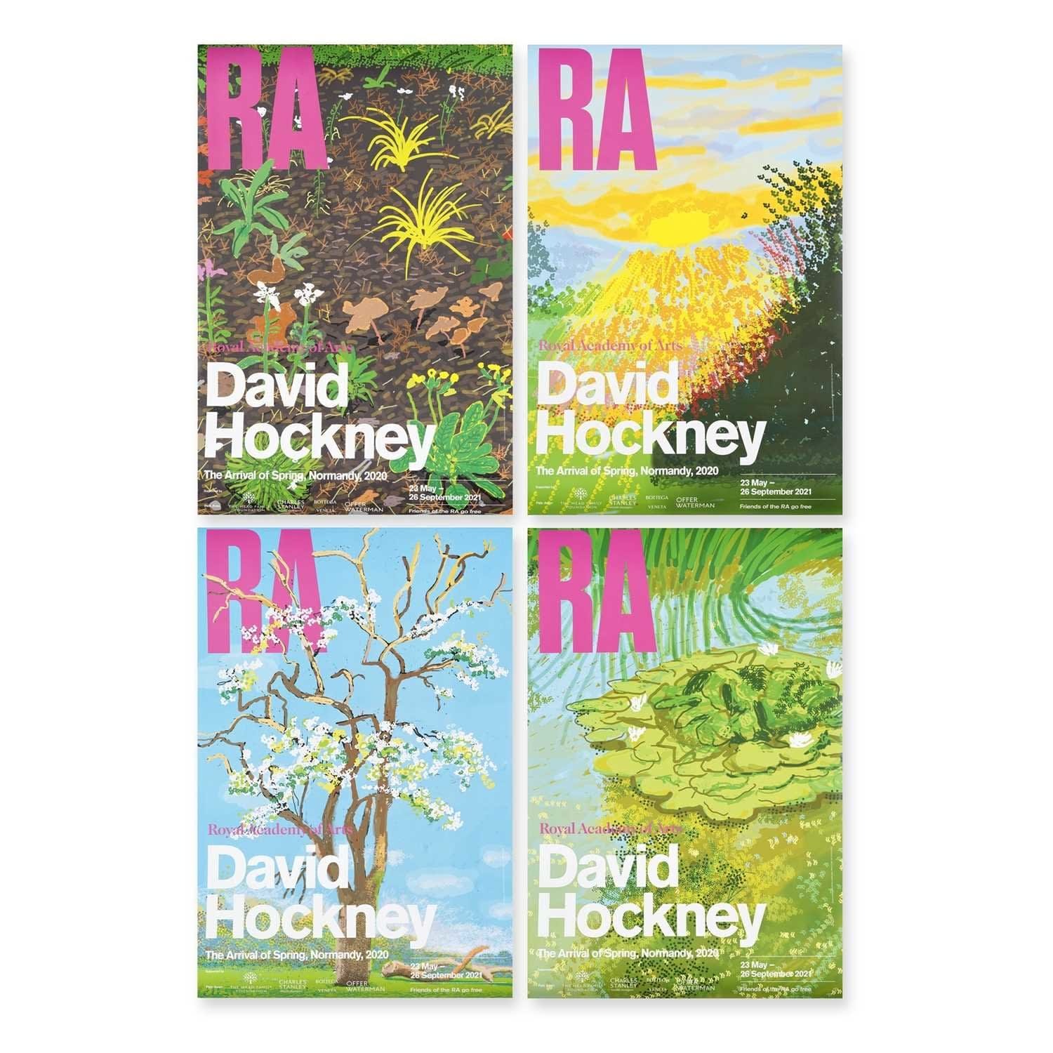 Royal Academy Exhibition Posters (4) by David Hockney