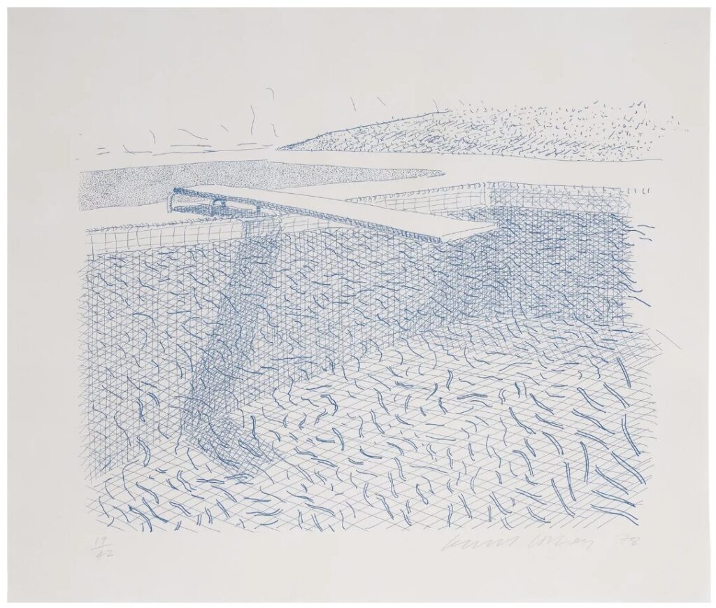 David Hockney pool prints