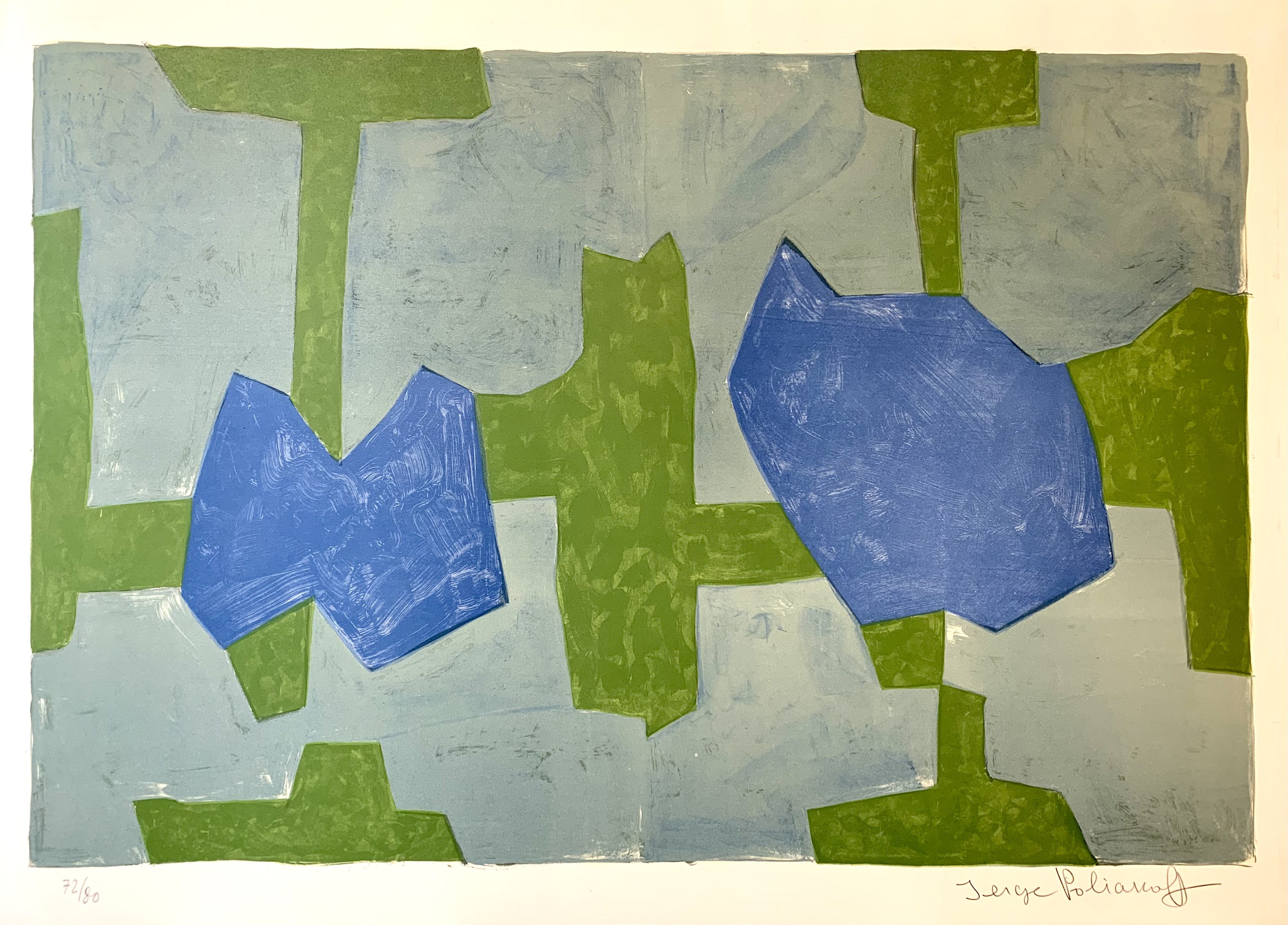 Composition Bleue et Verte by Serge Poliakoff