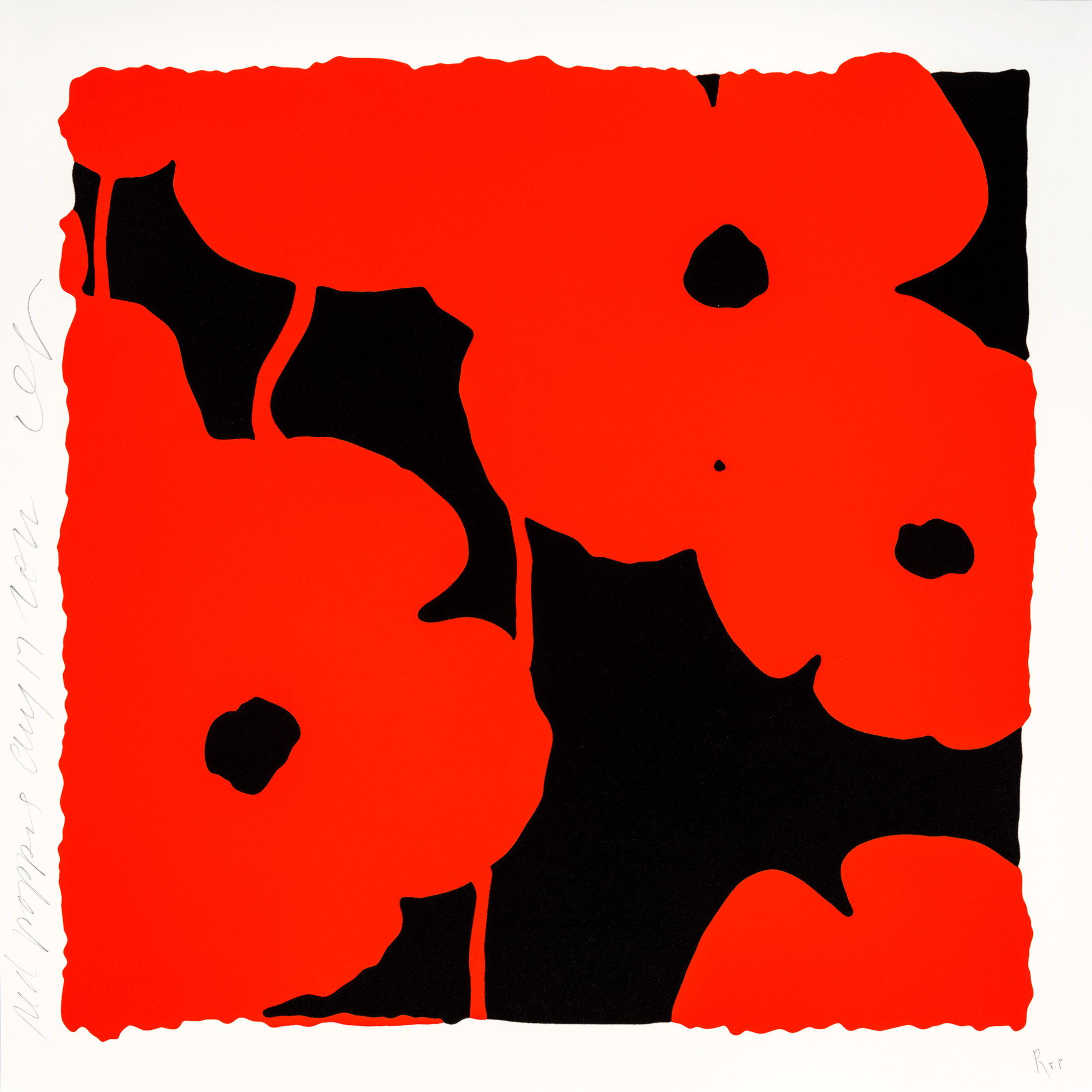 Red Poppies, Aug 17, 2022 by Donald Sultan