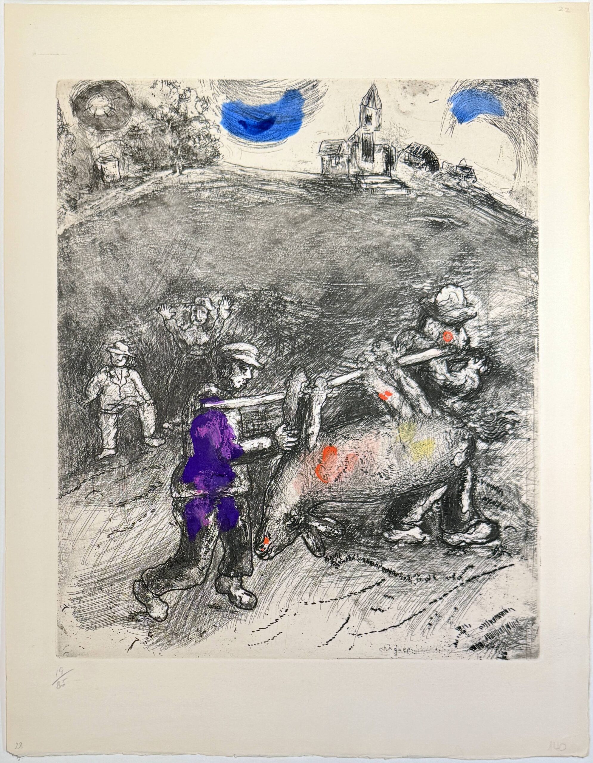 The Miller, His Son, and the Donkey by Marc Chagall
