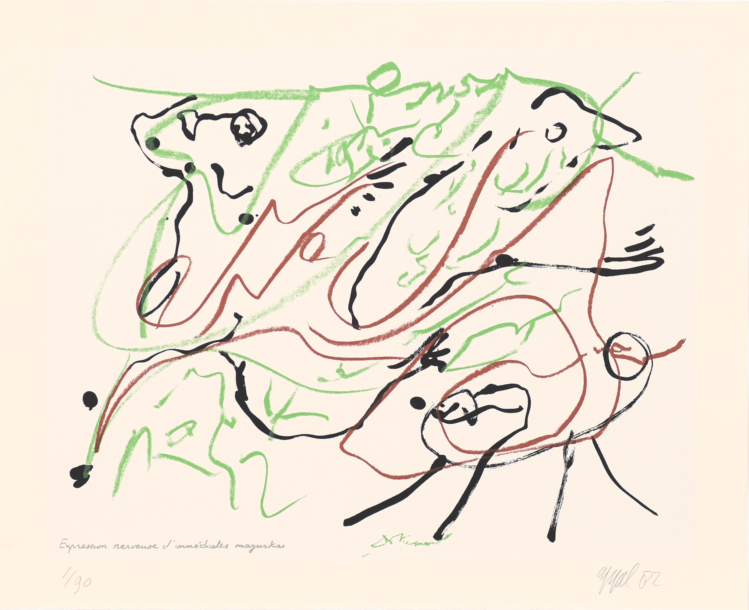 Duo – Expression nerveuse by Christian Dotremont