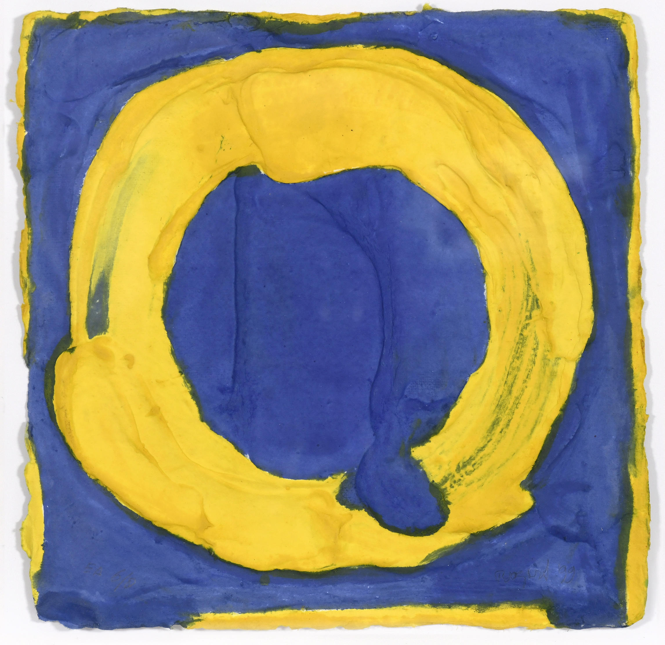 Untitled (Blue – yellow) by Bram Bogart