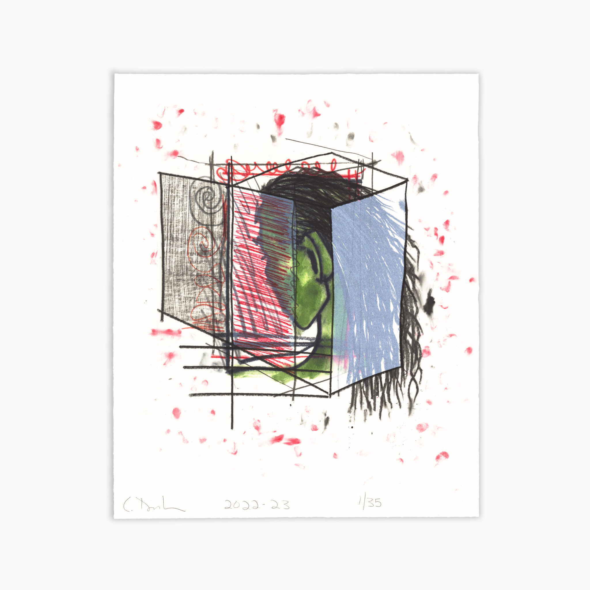 Open Self Model (Single Green Female) by Carroll Dunham