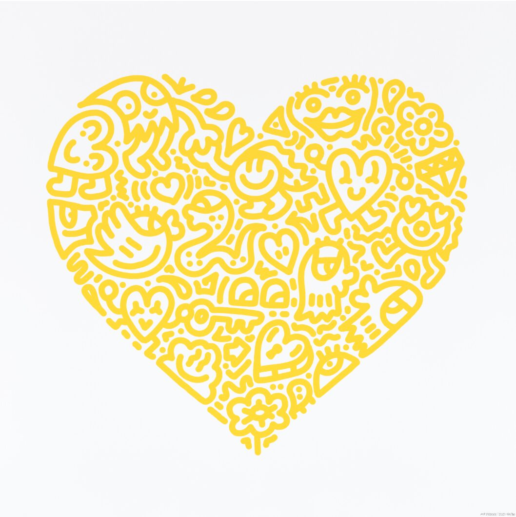 Mr Doodle Pop Heart – Unlocked Heart (Yellow) by Mr Doodle
