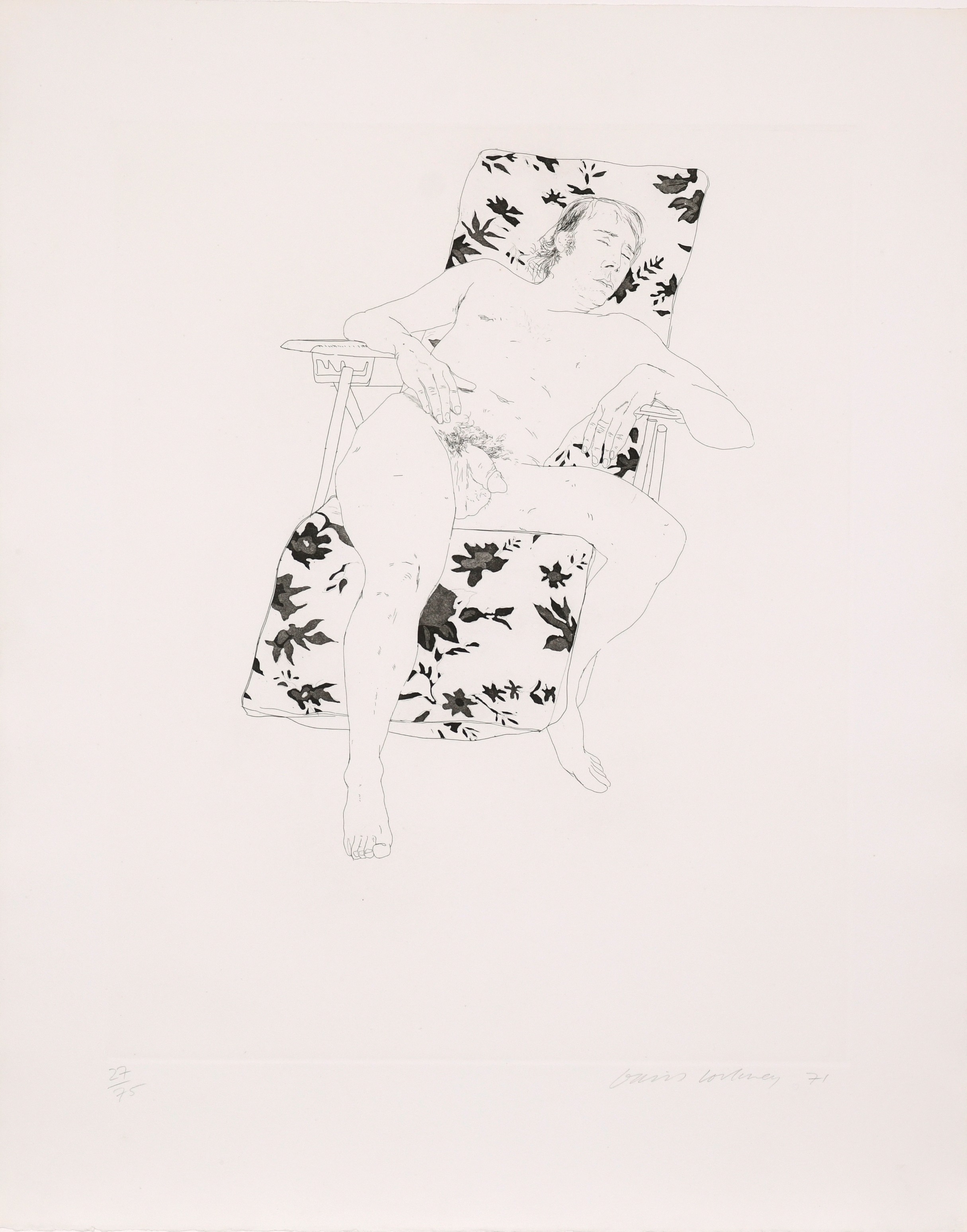 Mo Asleep by David Hockney