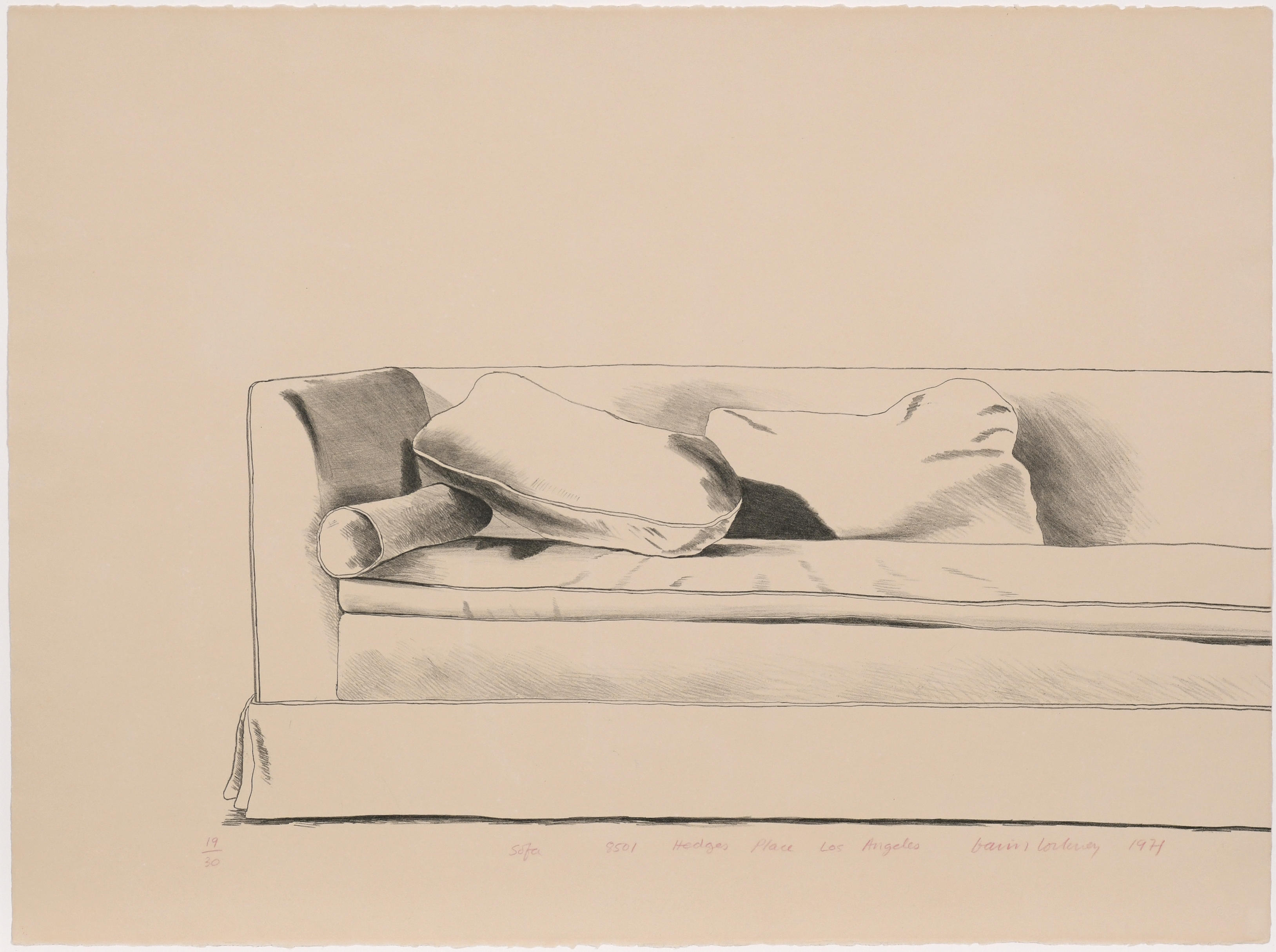 Sofa 8501 Hedges Place Los Angeles by David Hockney