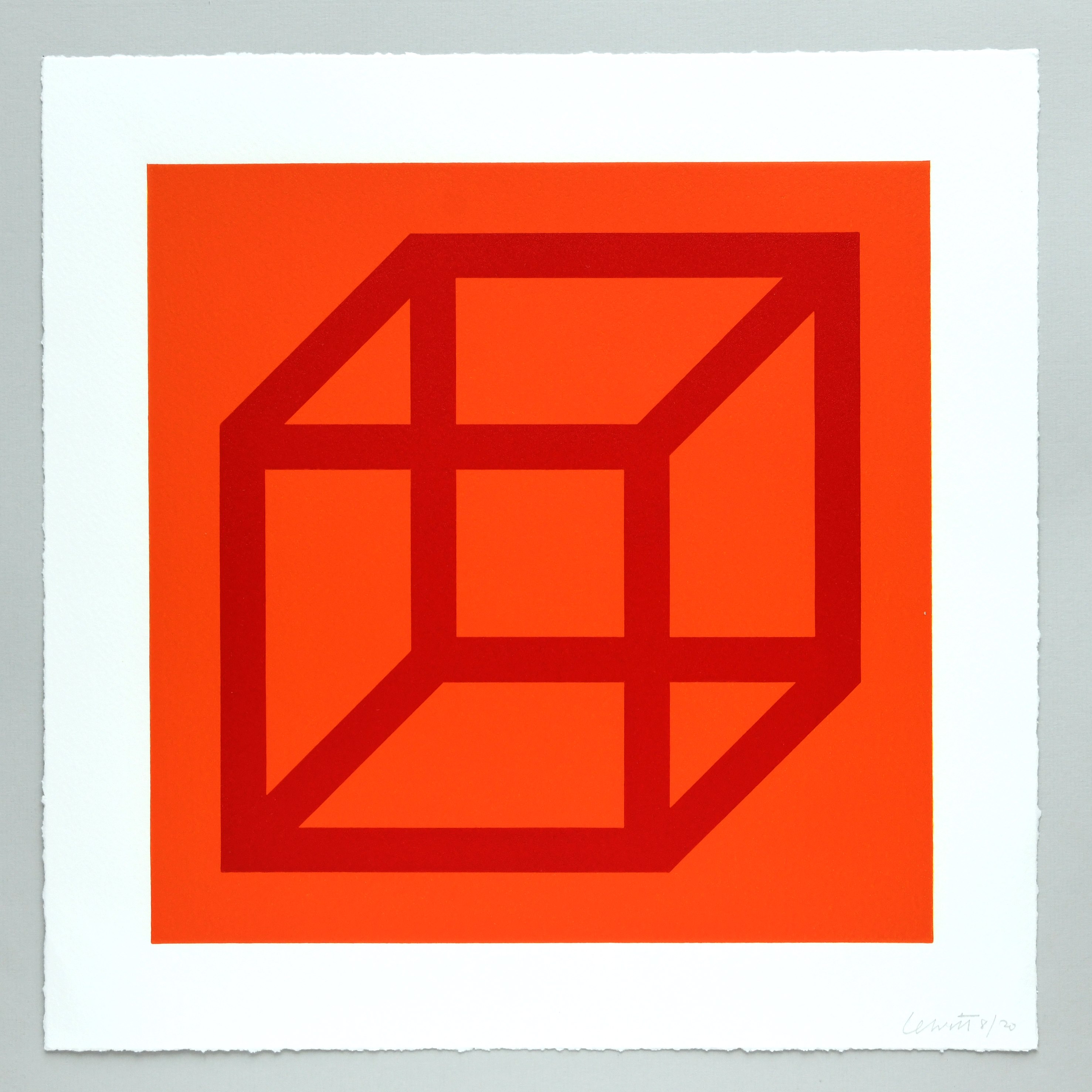 Open Cube in Color on Color Plate 03 by Sol LeWitt