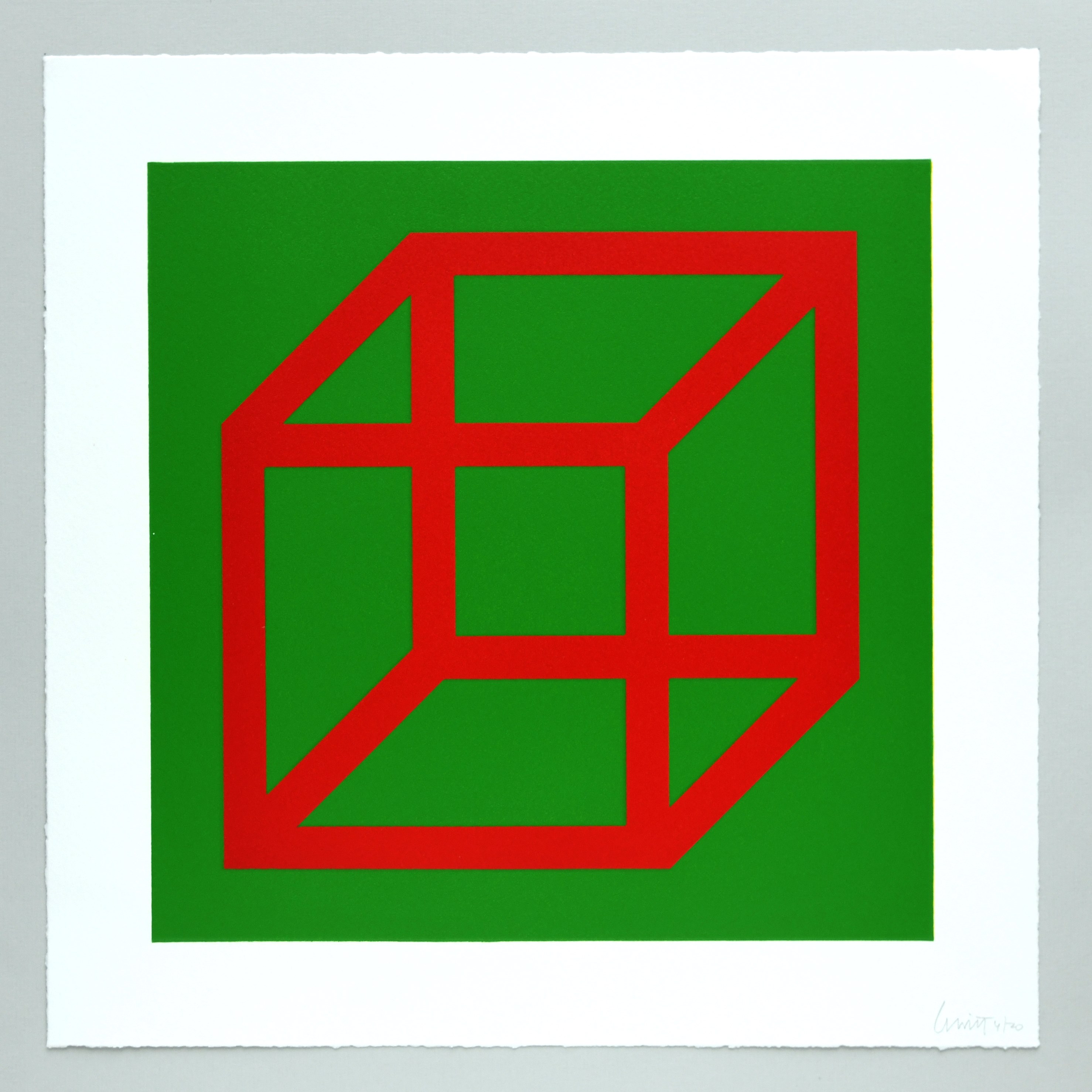 Open Cube in Color on Color Plate 04 by Sol LeWitt