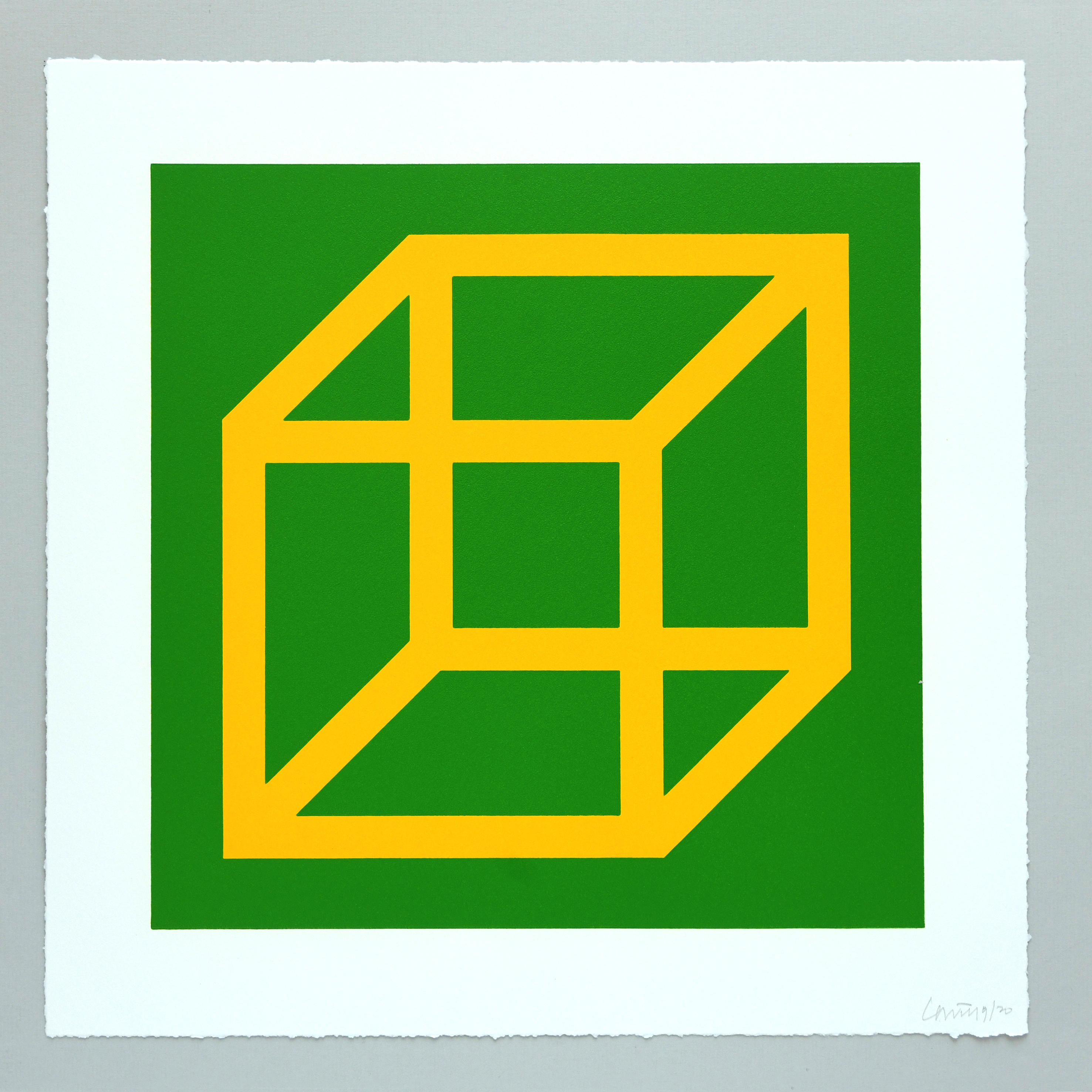 Open Cube in Color on Color Plate 08 by Sol LeWitt