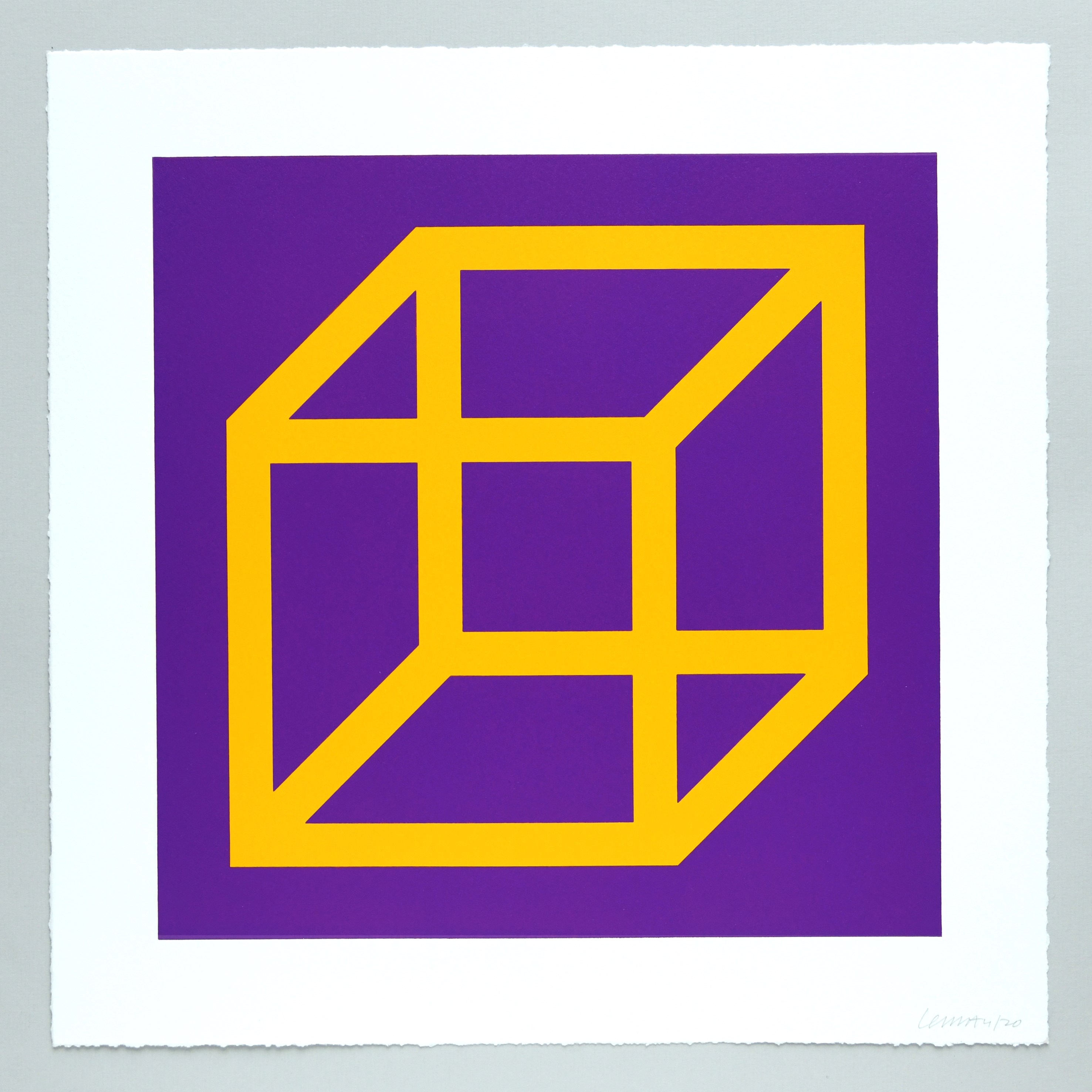 Open Cube in Color on Color Plate 09 by Sol LeWitt