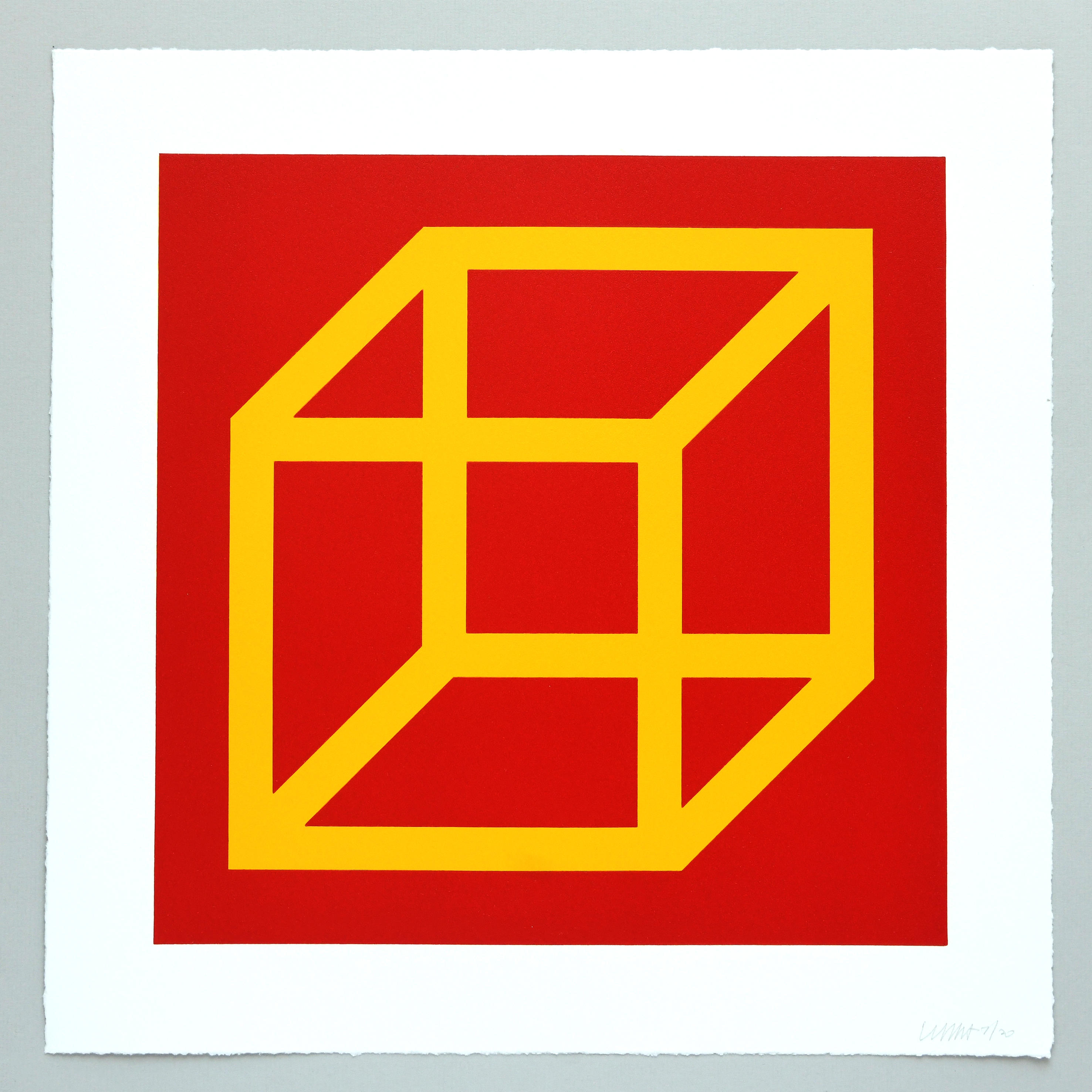 Open Cube in Color on Color Plate 10 by Sol LeWitt
