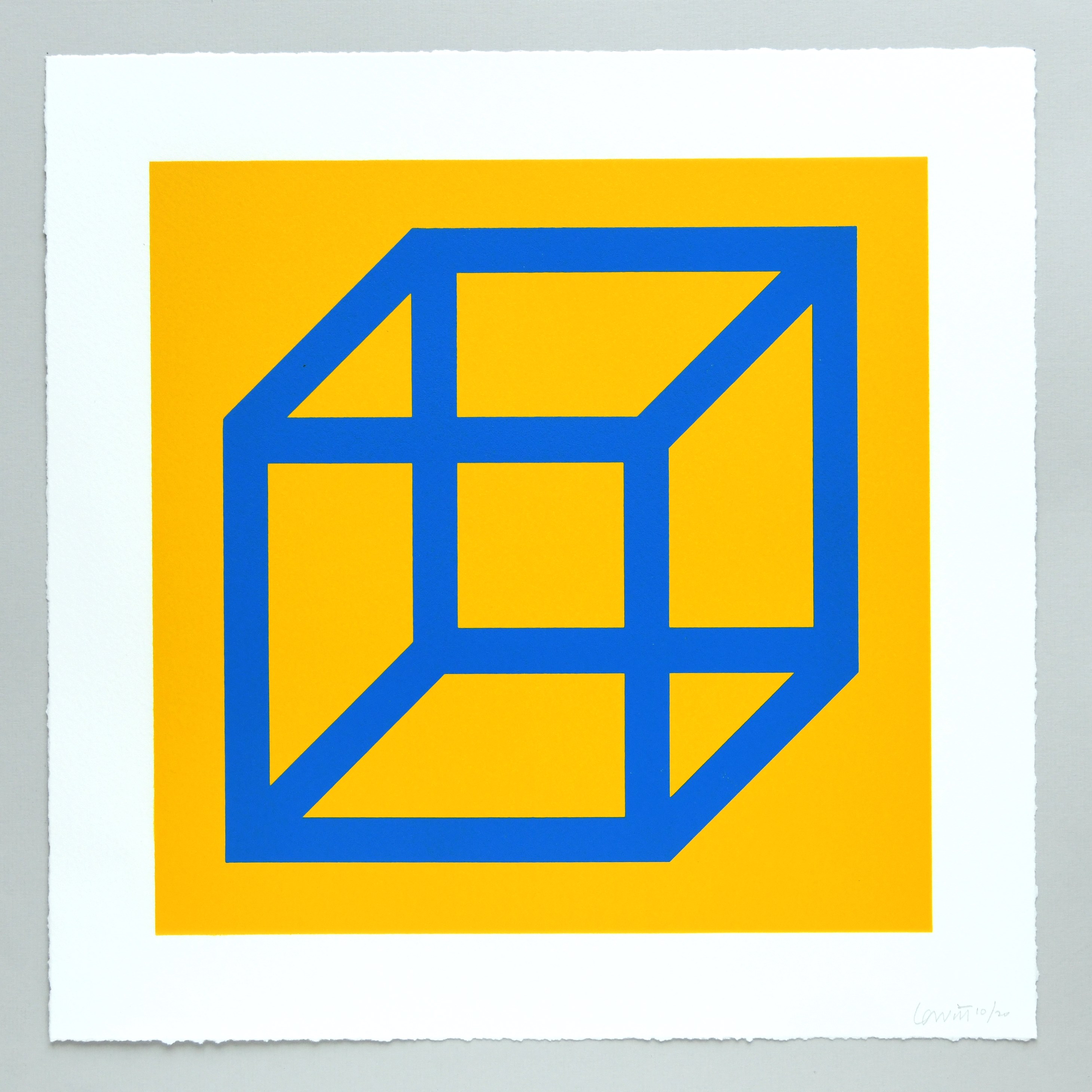 Open Cube in Color on Color Plate 15 by Sol LeWitt