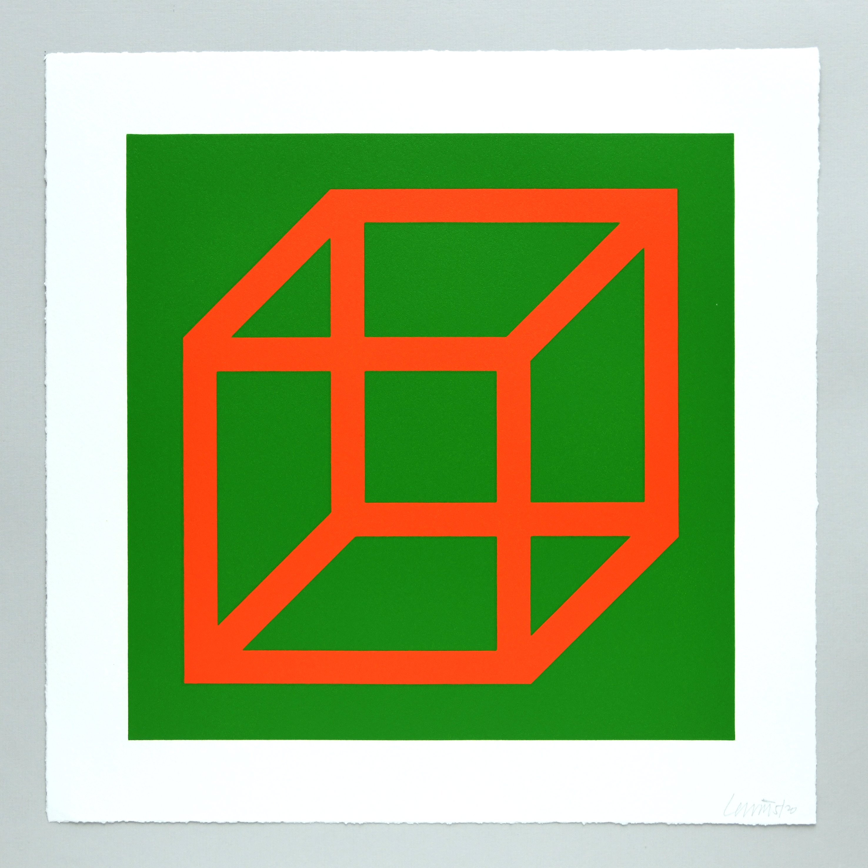 Open Cube in Color on Color Plate 16 by Sol LeWitt
