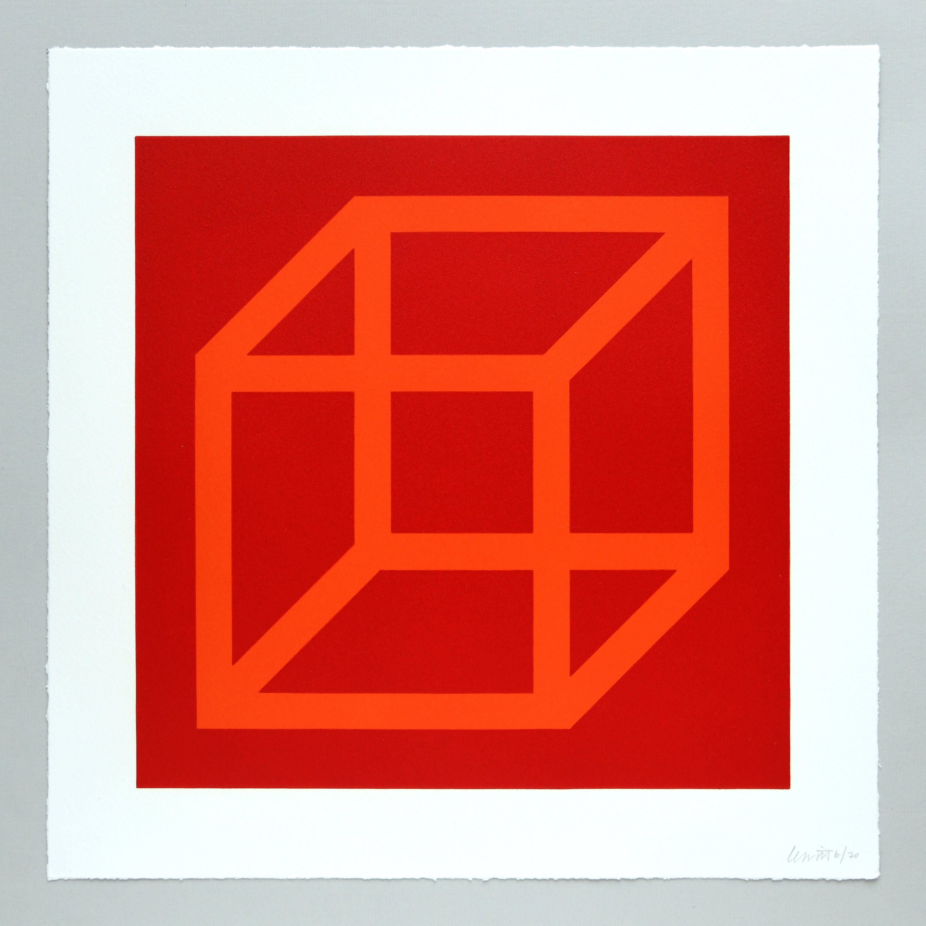 Open Cube in Color on Color Plate 18 by Sol LeWitt