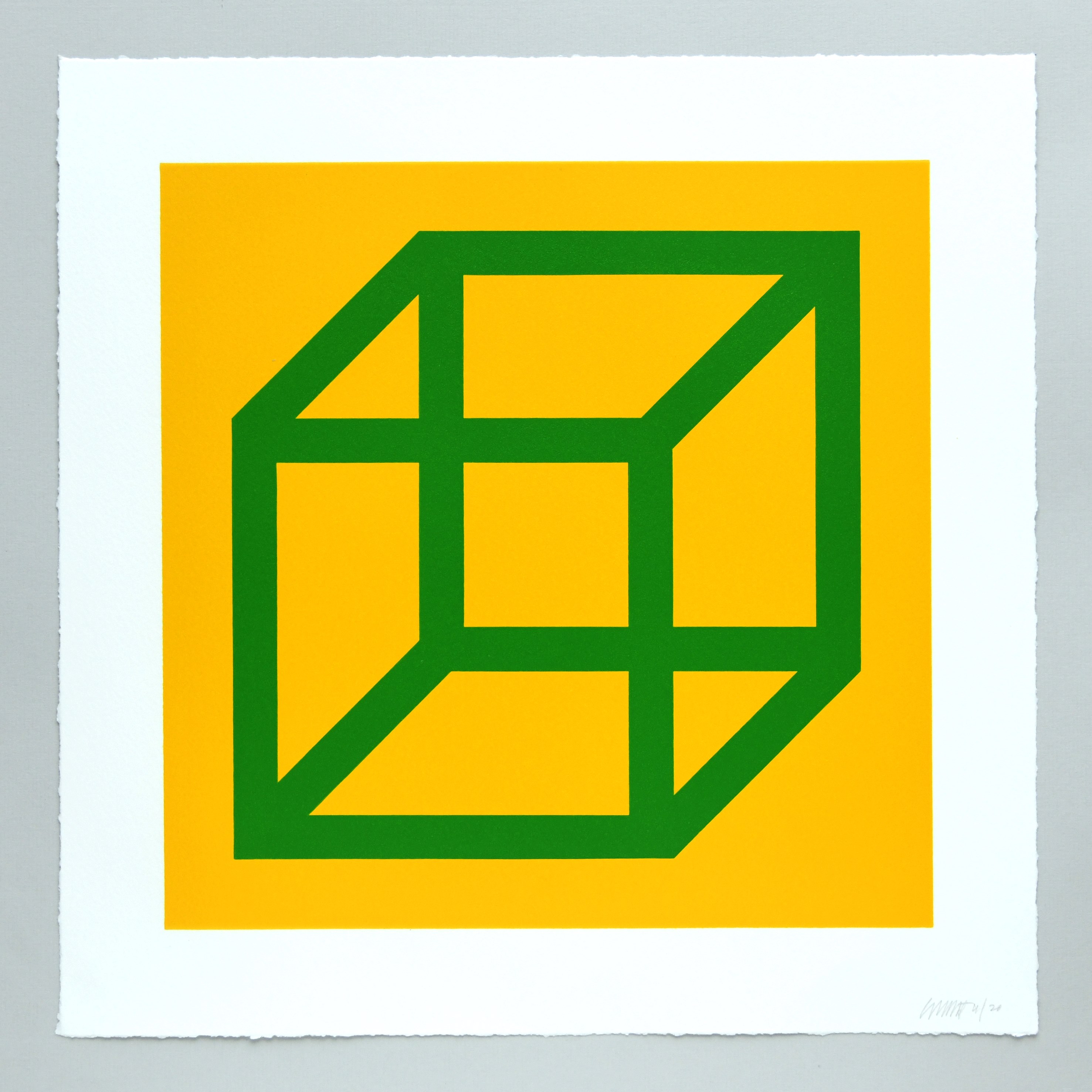 Open Cube in Color on Color Plate 23 by Sol LeWitt