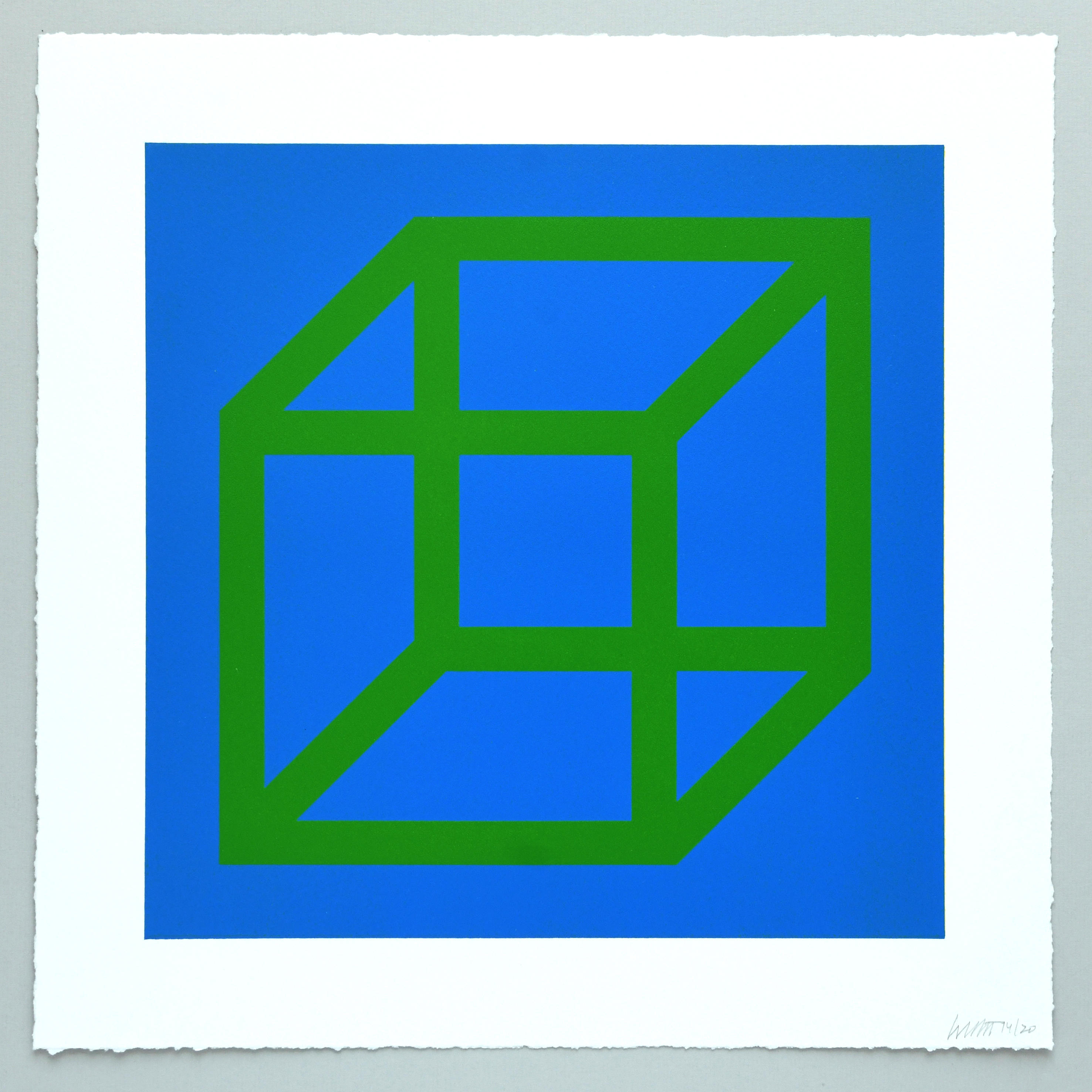 Open Cube in Color on Color Plate 24 by Sol LeWitt