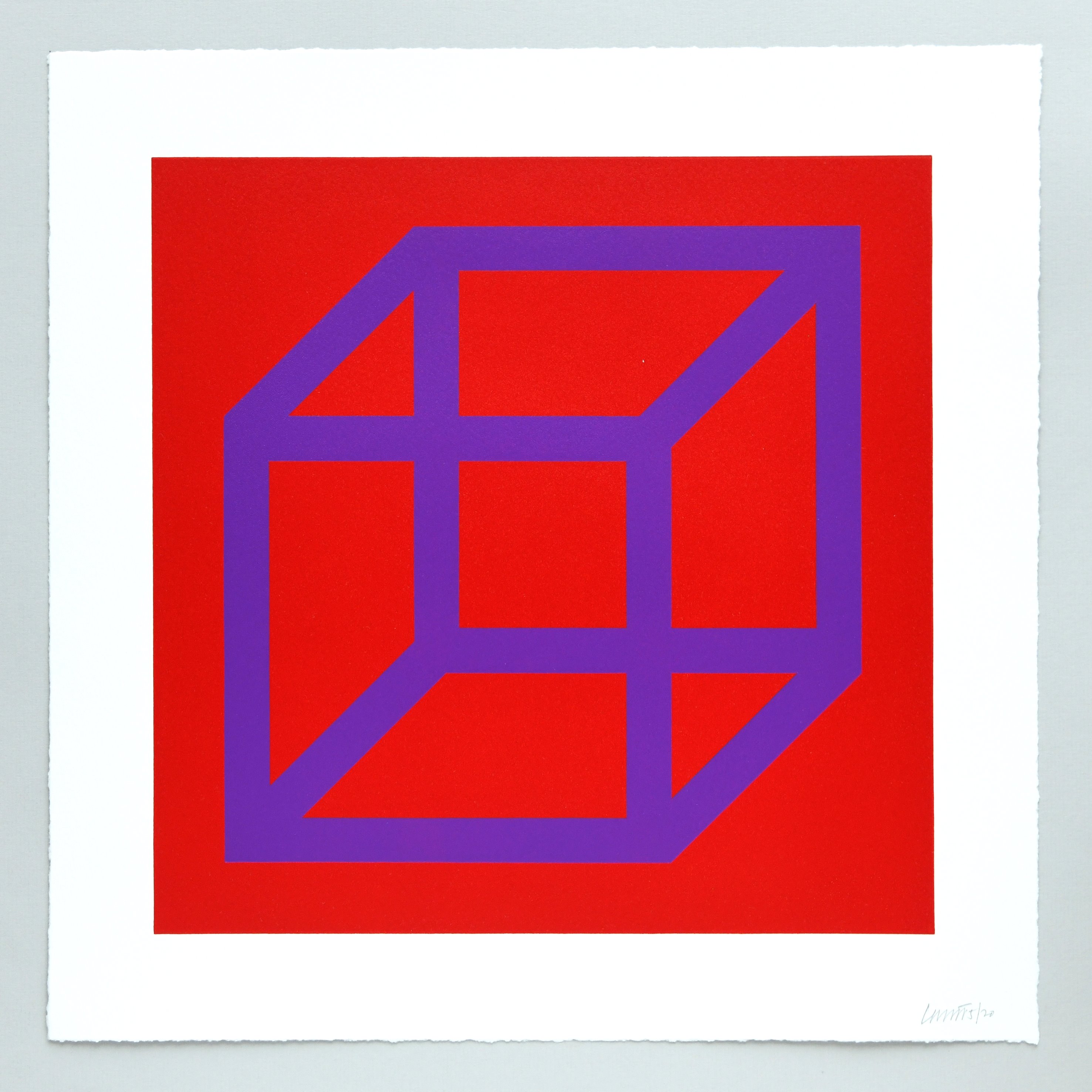 Open Cube in Color on Color Plate 26 by Sol LeWitt