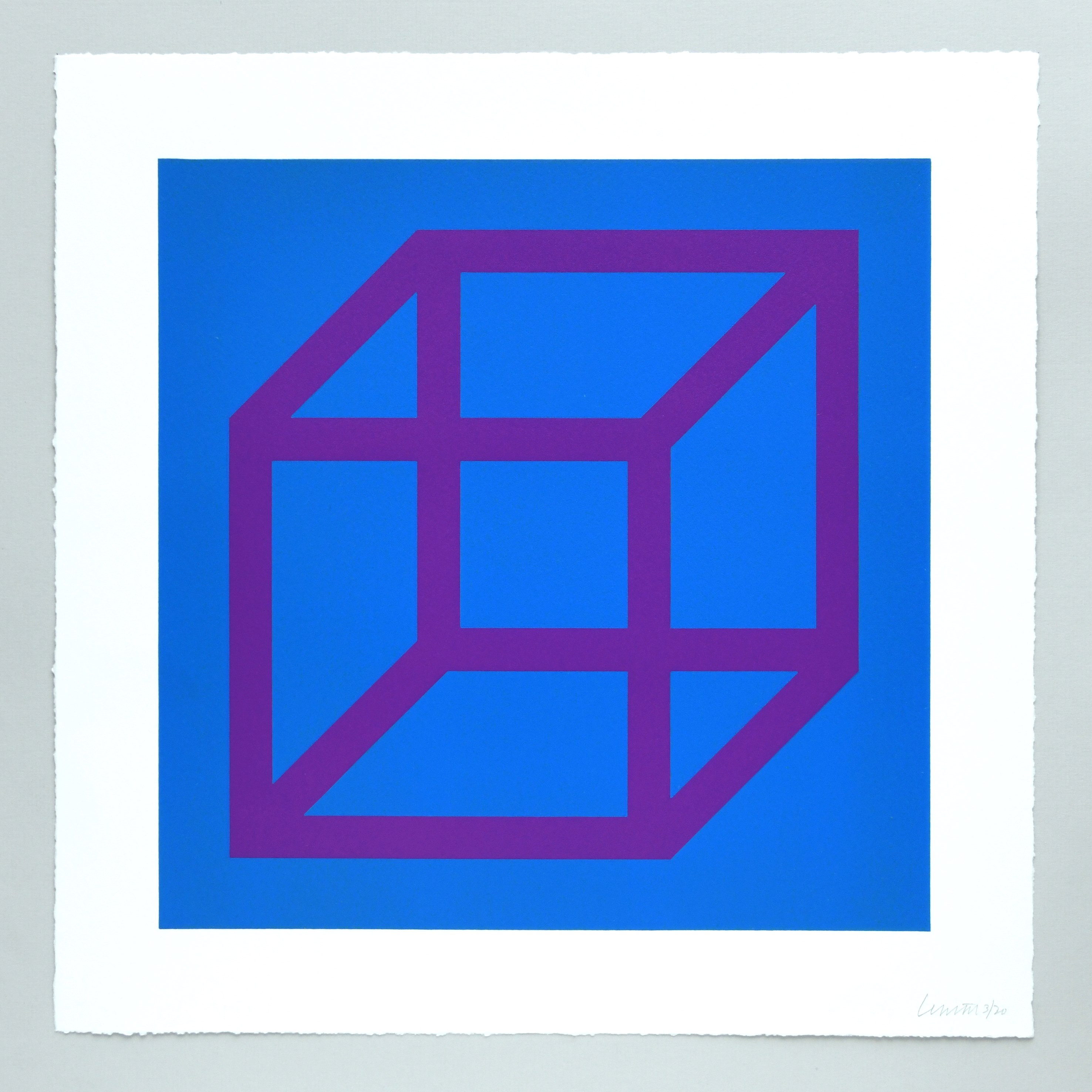 Open Cube in Color on Color Plate 28 by Sol LeWitt