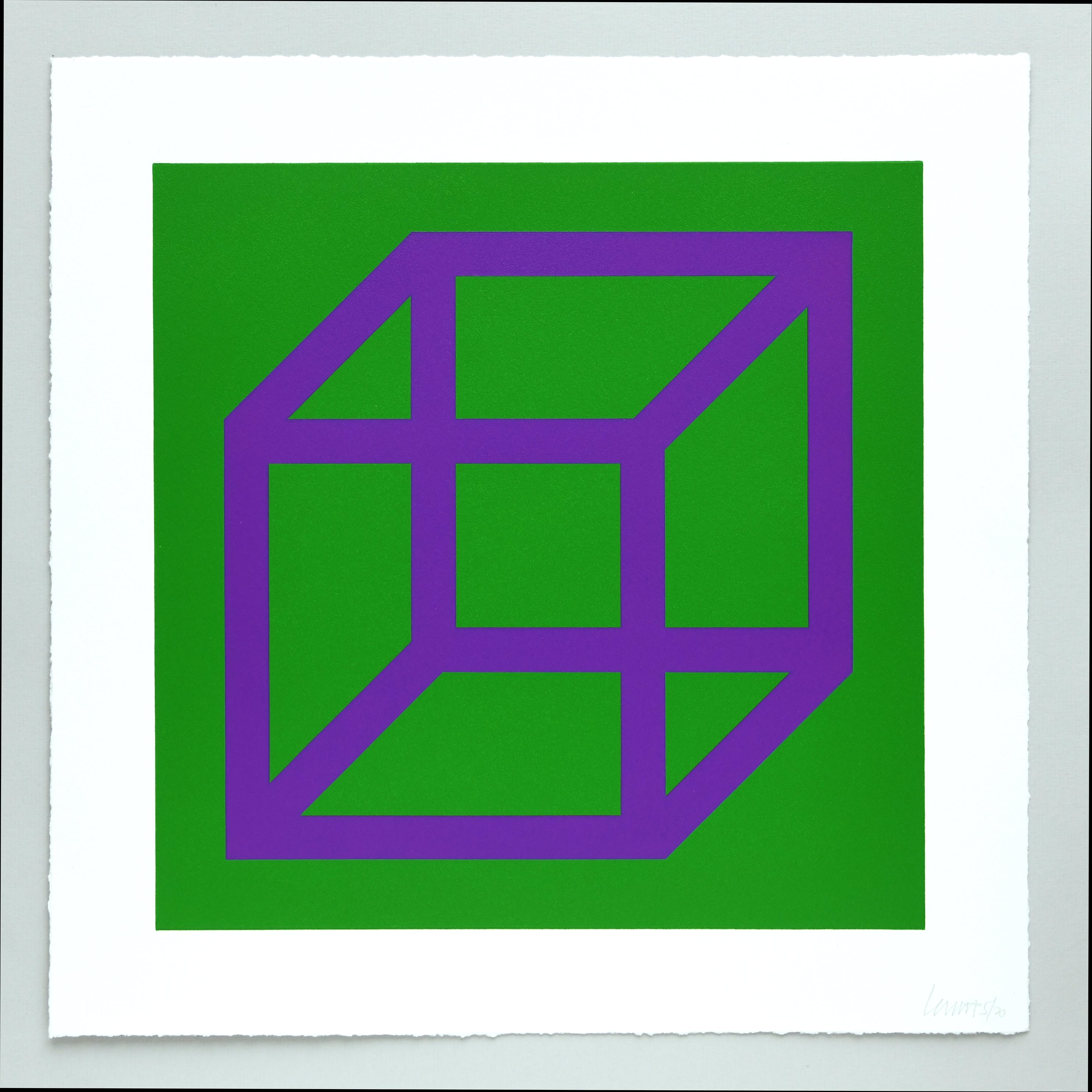Open Cube in Color on Color Plate 30 by Sol LeWitt