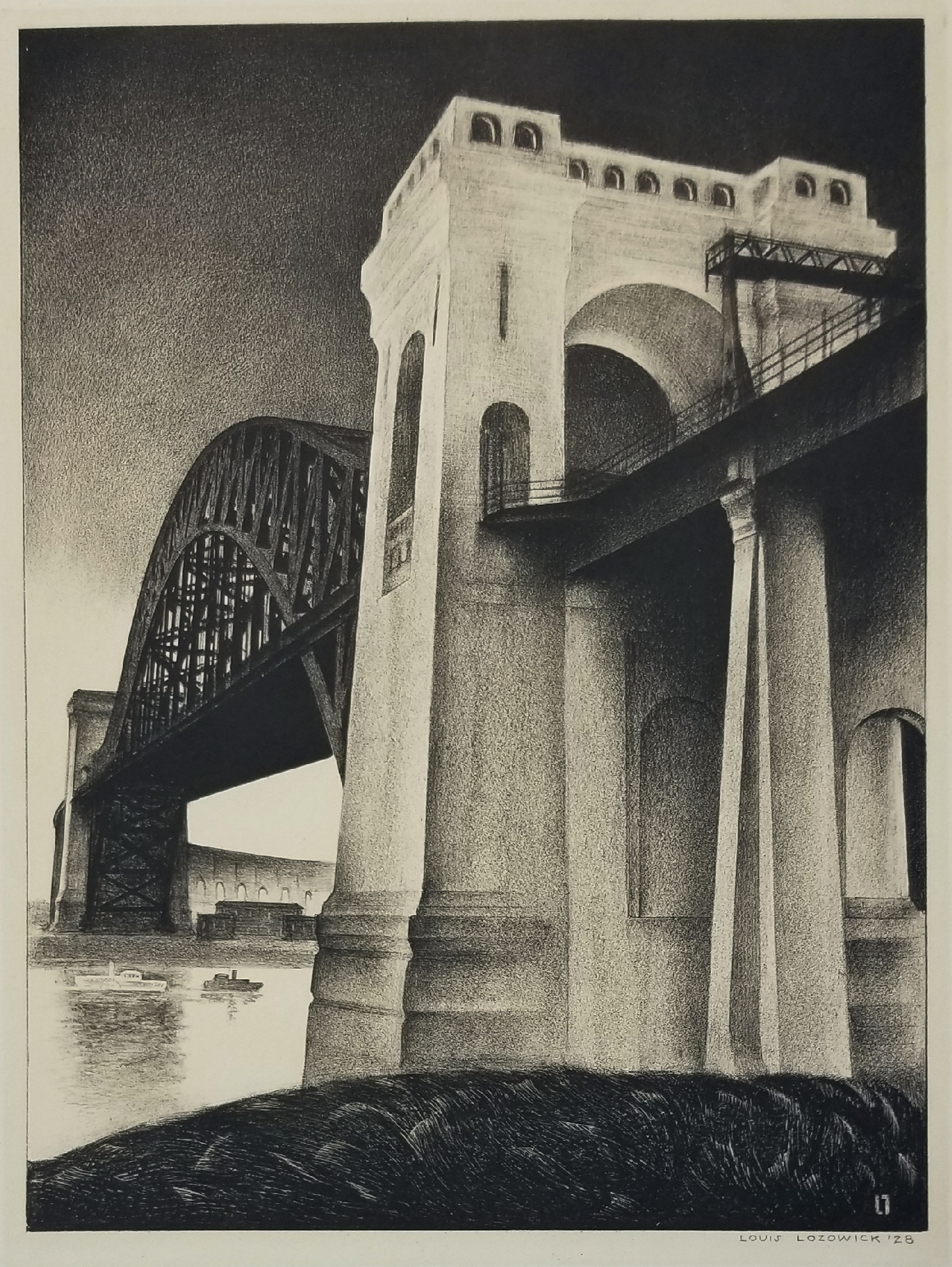 Hell Gate Bridge by Louis Lozowick