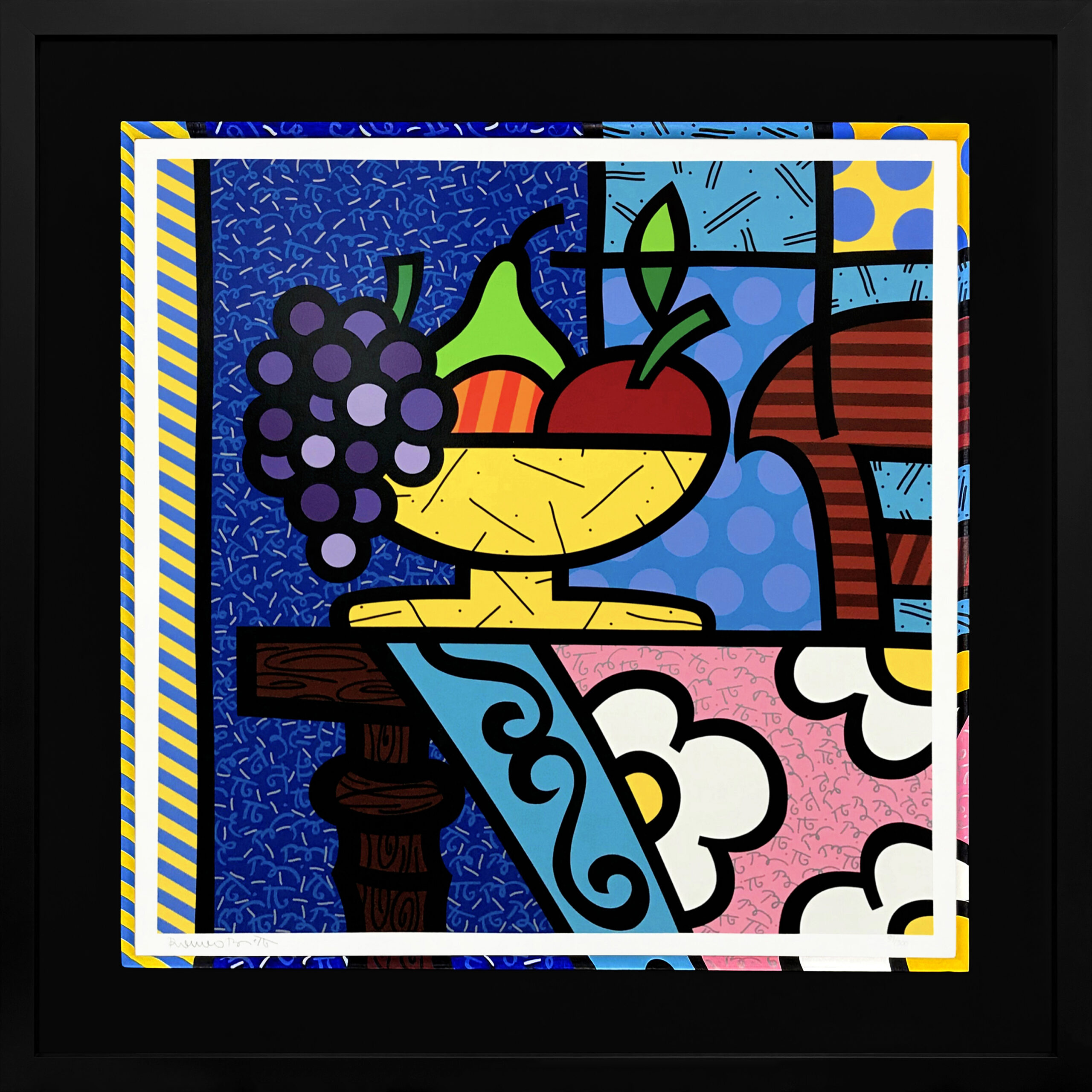 Home (large custom framed hand signed serigraph) by Romero Britto