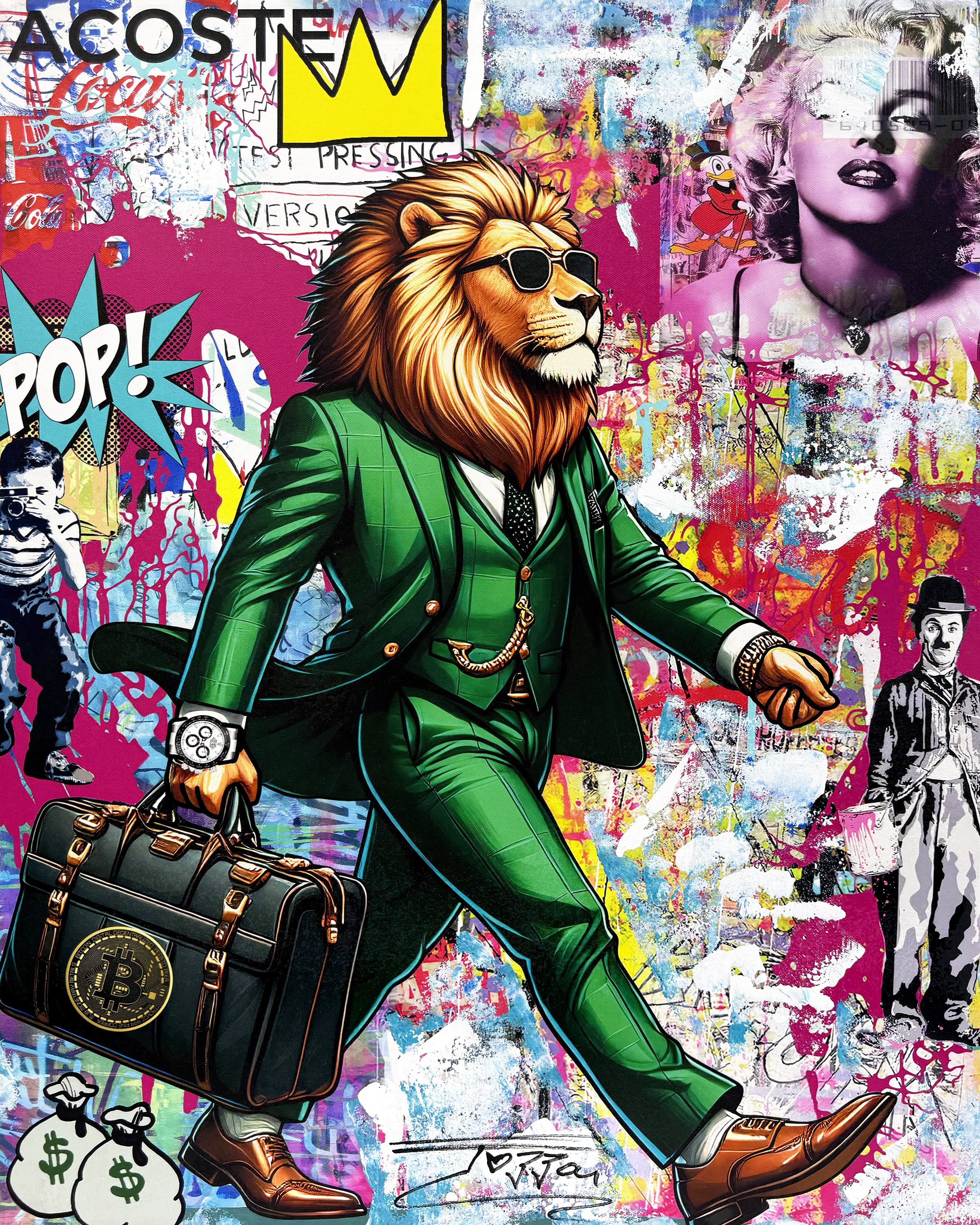 King Is Back (original painting on canvas), 2025 by Jozza