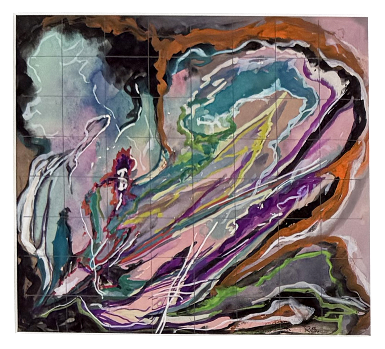Untitled (original framed watercolor on paper) by Rolph Scarlett