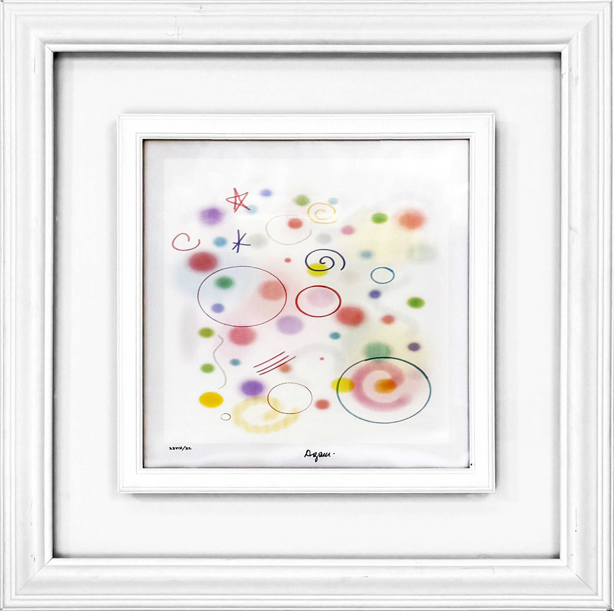 Bubbles (rare framed, signed agamograph – 4D lenticular) by Yaacov Agam