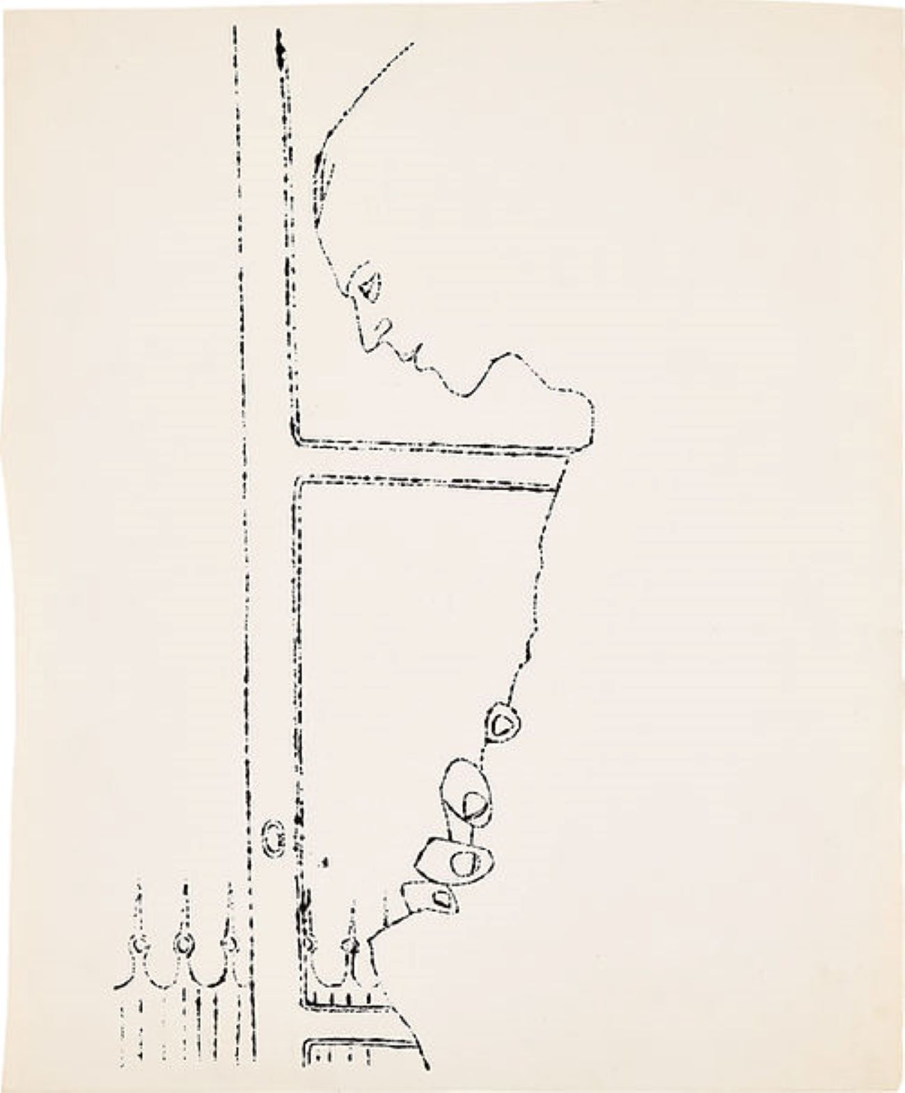 Profile Upper Torso by Andy Warhol