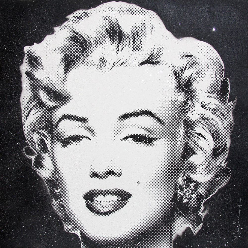 Mr Brainwash Diamond Girl (Marilyn Monroe) – Black by Mr Brainwash
