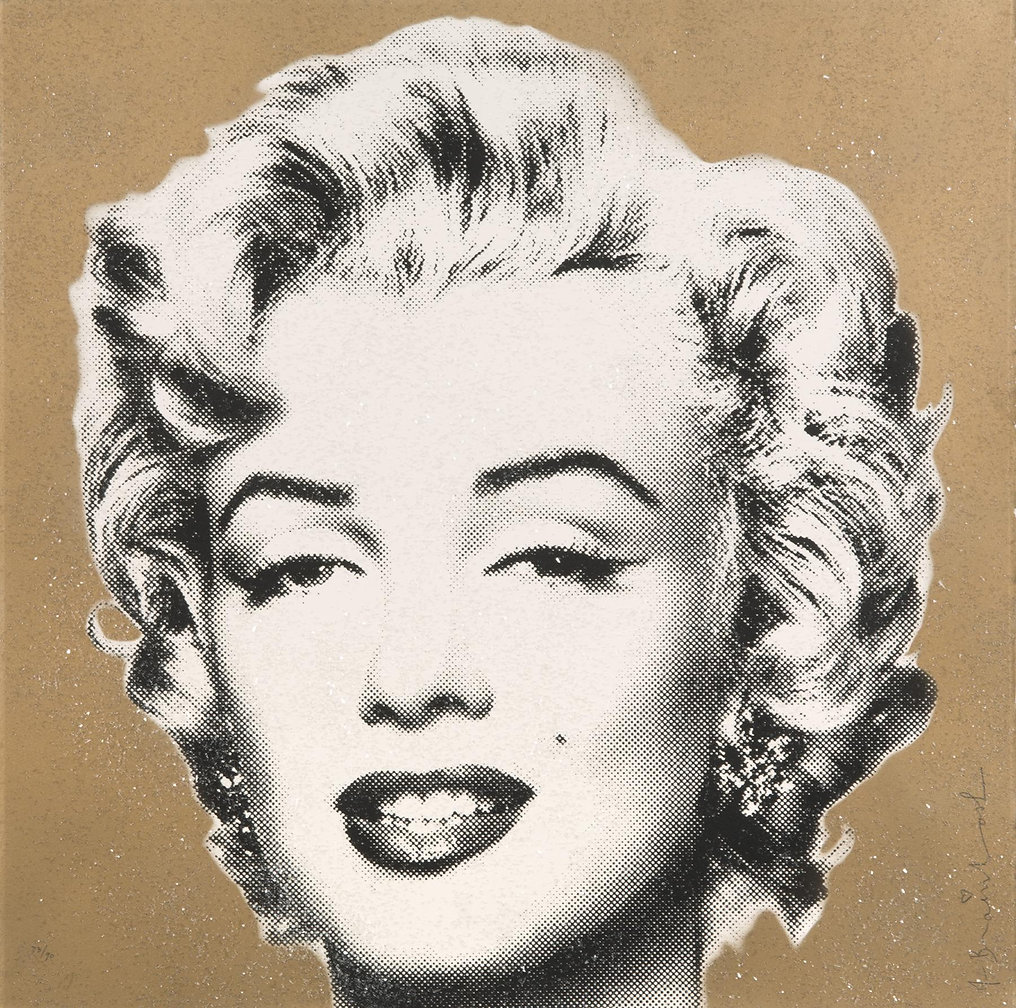 Mr Brainwash Diamond Girl (Marilyn Monroe) – Gold by Mr Brainwash
