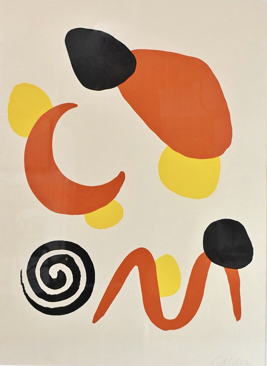 Red Moon and Swirl by Alexander Calder