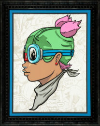 Beyond Kirby (Lil Momma), hand signed screen print by Hebru Brantley at GallArt.com