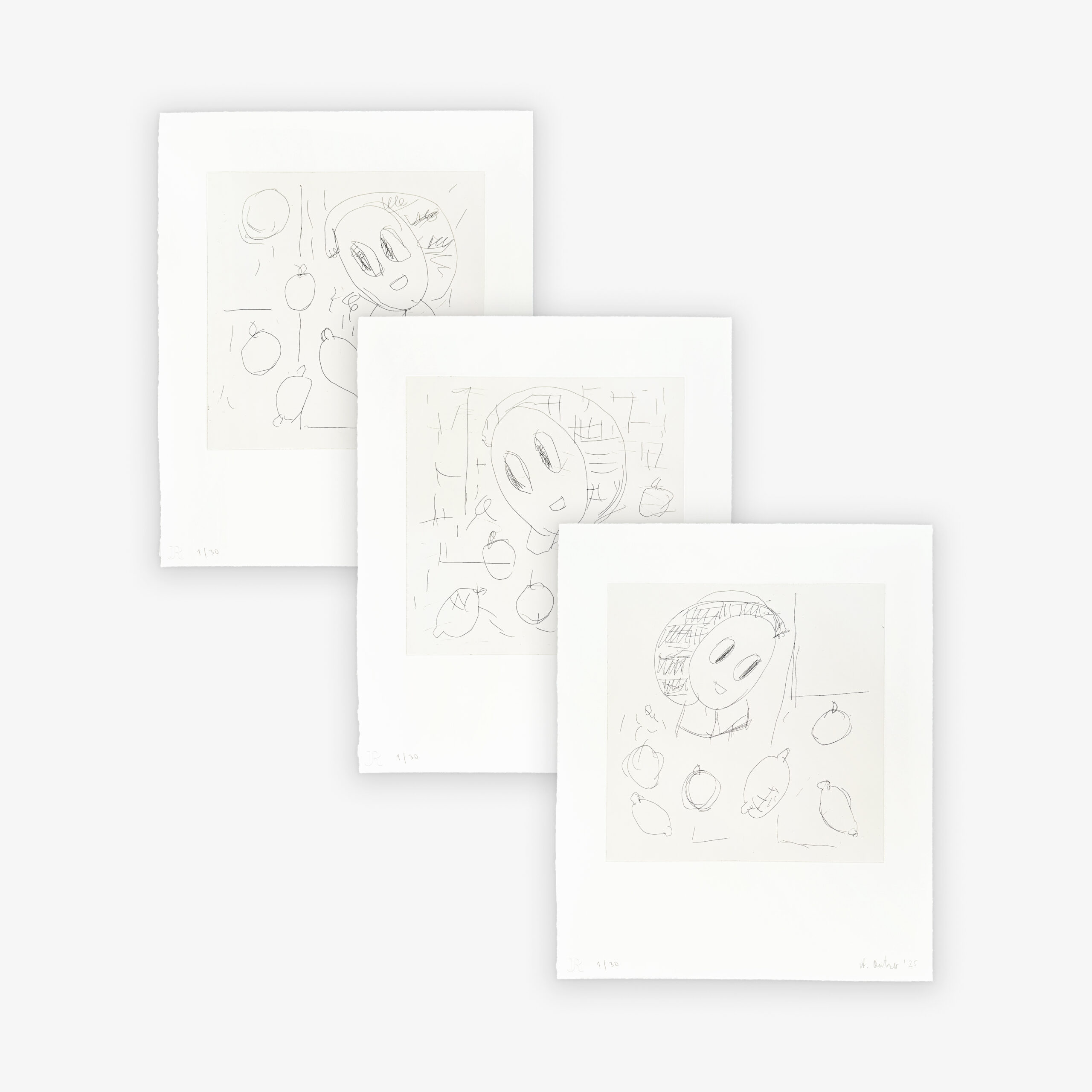 Frau und Früchte (Set) by André Butzer